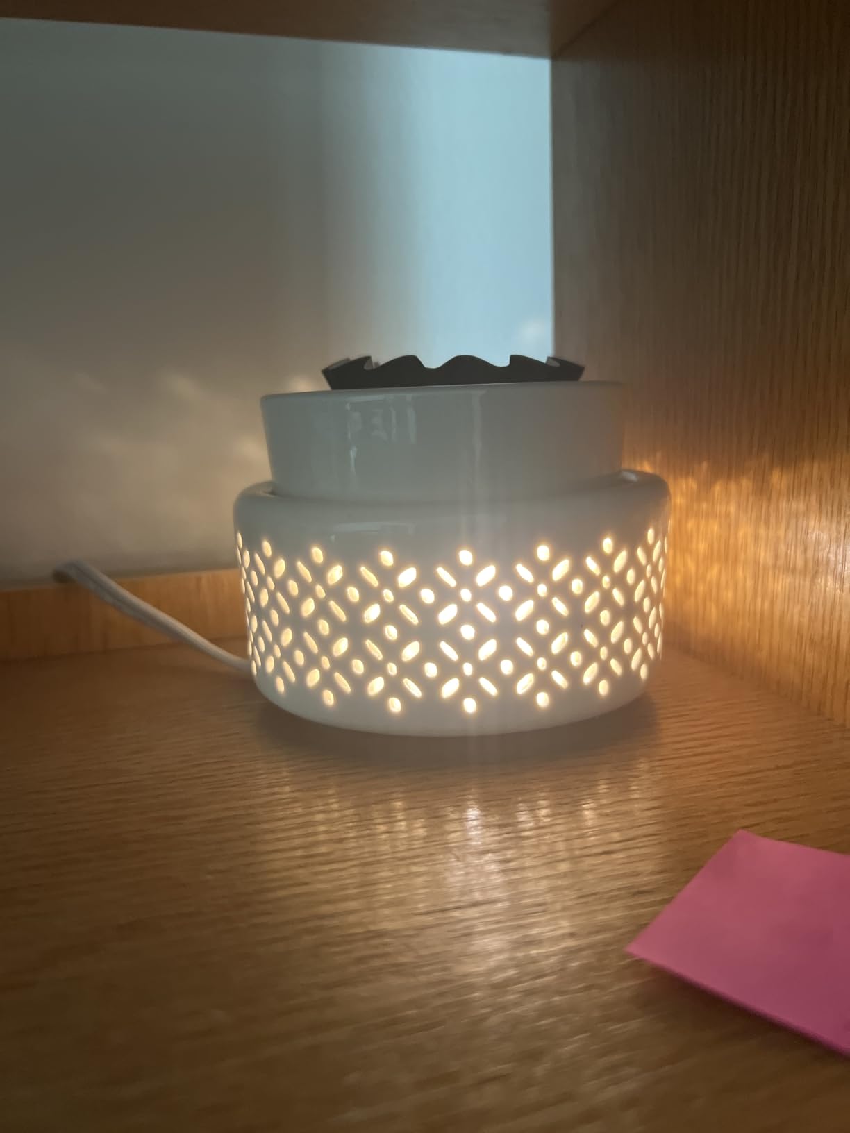 Ceramic Wax Melt Warmer - LED Night Light Candle Wax Warmer for Scented Wax, Electric Fragrance Wax Melter for Home, Office, Bedroom Decor, and Gifts customer photo 2