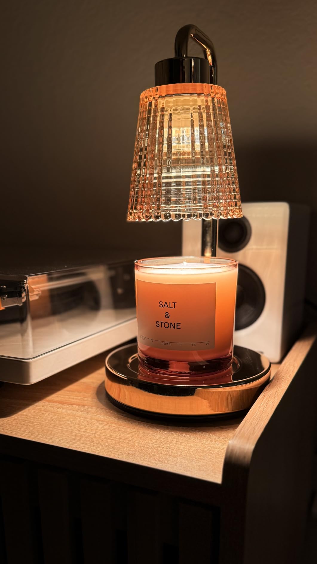 Salt & Stone Scented Candle for Women & Men | Coconut & Soy Blend Wax | Hand-Poured, Aromatic & Fragrant | 100% Cotton Wick | Long-Lasting 50 Hour Burn Time | Santal & Vetiver 8.5 oz customer photo 2