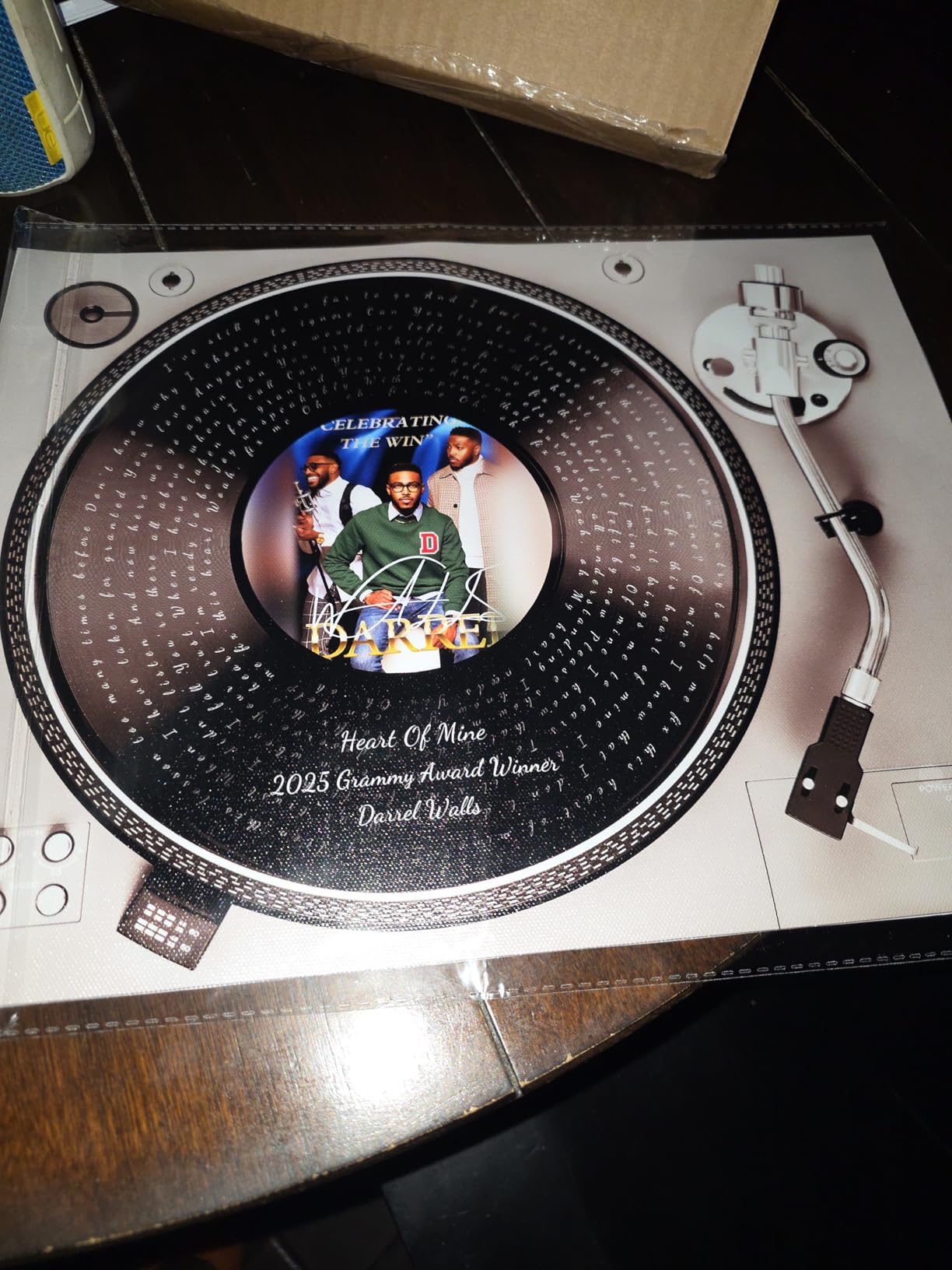 Personalized Music Lyrics Song Canvas/Photo Unframed/Framed Prints vinyl record Player Names Date Upload Photo on Prints Anniversary for Her,Wedding,Birthday,Engagement,Wall Decor customer photo 1