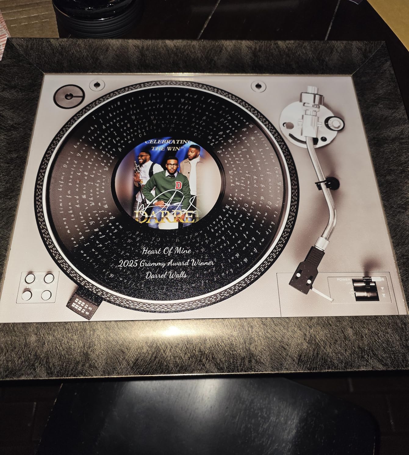 Personalized Music Lyrics Song Canvas/Photo Unframed/Framed Prints vinyl record Player Names Date Upload Photo on Prints Anniversary for Her,Wedding,Birthday,Engagement,Wall Decor customer photo 2