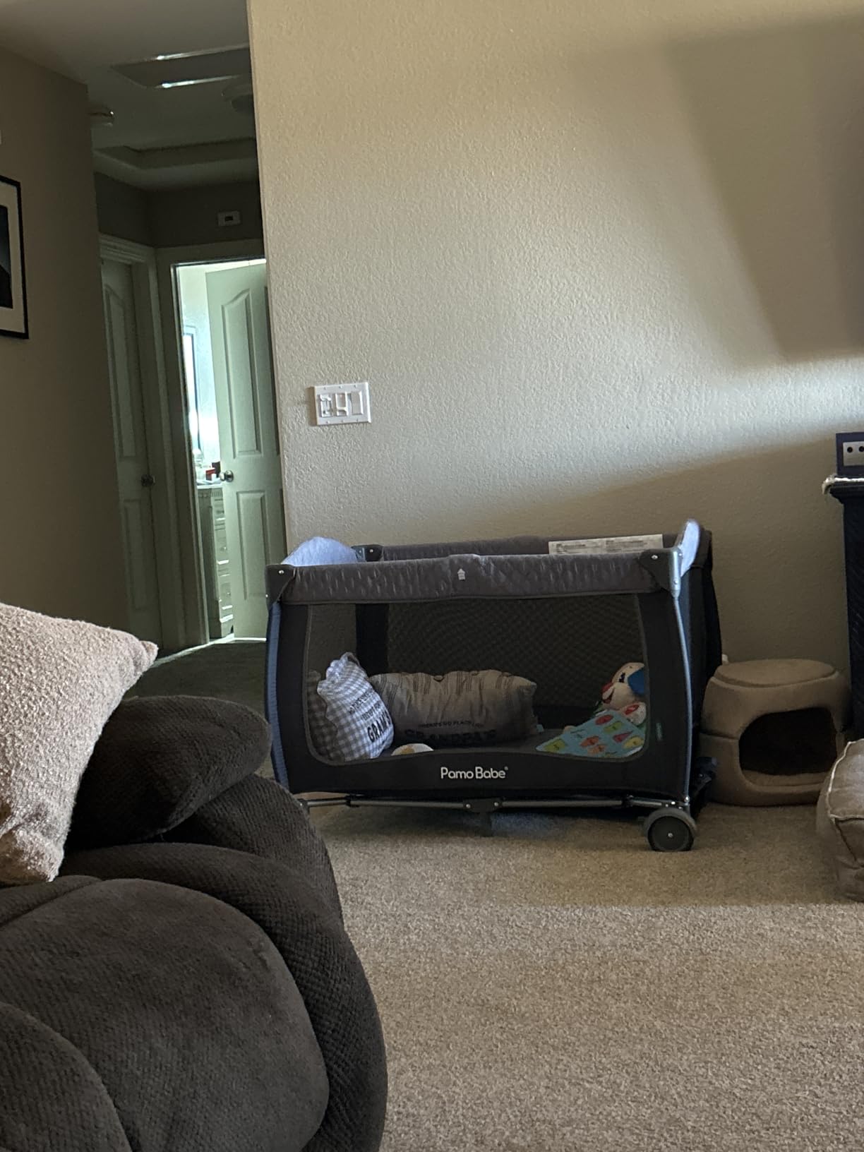 Pamo Babe Baby Playard with Canopy, Portable Crib with Changing Table customer photo 1