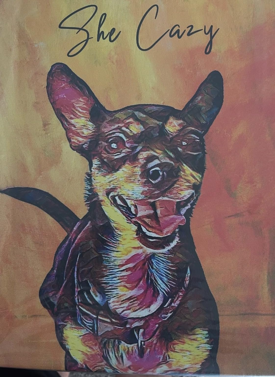 Gossby Custom Dog Portrait from Photo - Mothers Day, Fathers Day, Christmas, Birthday Gift for Dog Lover Women Men - Personalized Wrapped Canvas Wall Art with Name - Whimsical Oil Painting Decor customer photo 1