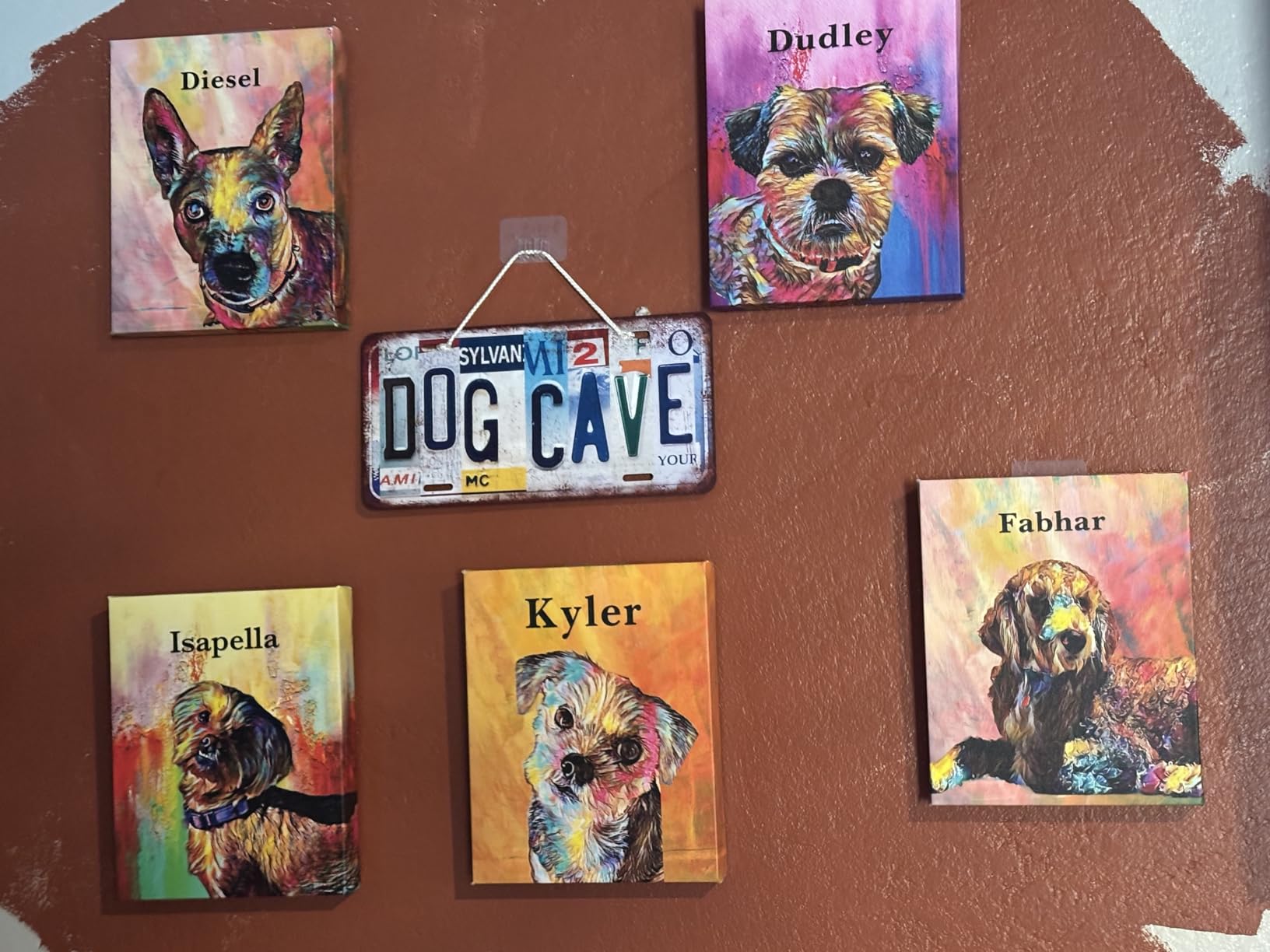 Gossby Custom Dog Portrait from Photo - Mothers Day, Fathers Day, Christmas, Birthday Gift for Dog Lover Women Men - Personalized Wrapped Canvas Wall Art with Name - Whimsical Oil Painting Decor customer photo 2