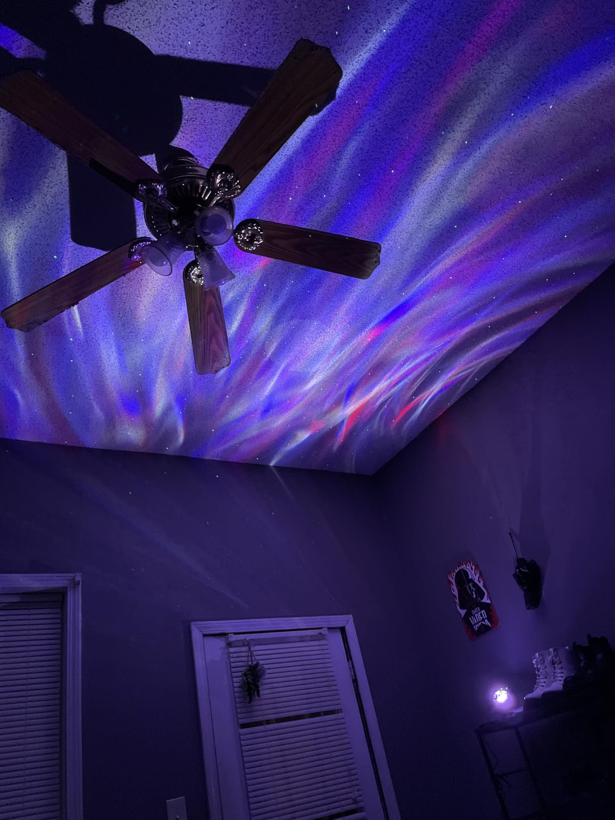 Northern Galaxy Light Projector, 300 plus Modes and 5 Films Star Projector, 15 White Noise and Bluetooth Moon Galaxy Projector customer photo 2