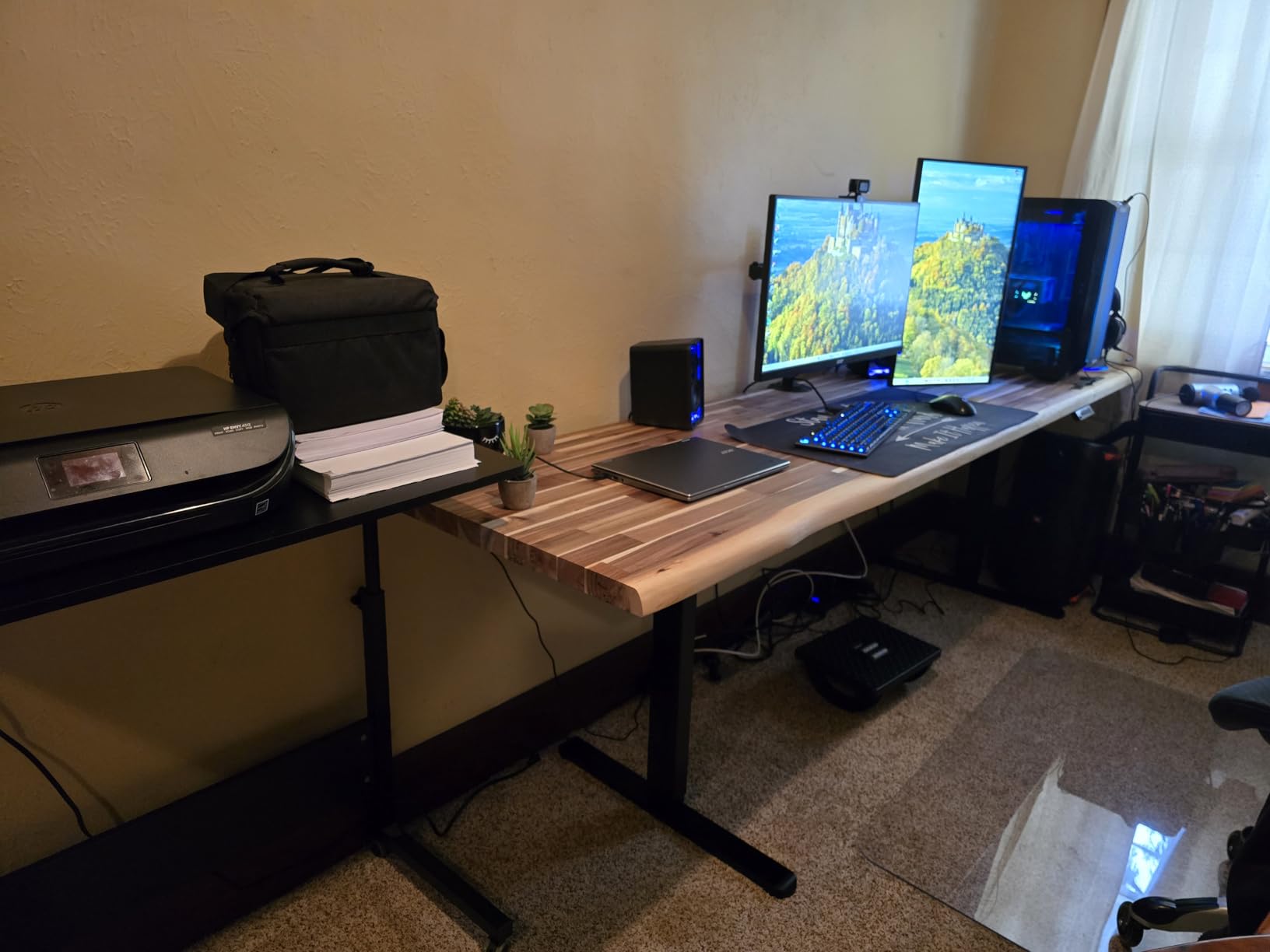 ErGear Dual Motor Standing Desk Frame, Electric Adjustable Legs Compatible Desktop Size 44-90 inches, 264 lbs Weight Capacity, 4 Memory Height Settings Stand up Desks Base, Black Frame Only customer photo 1