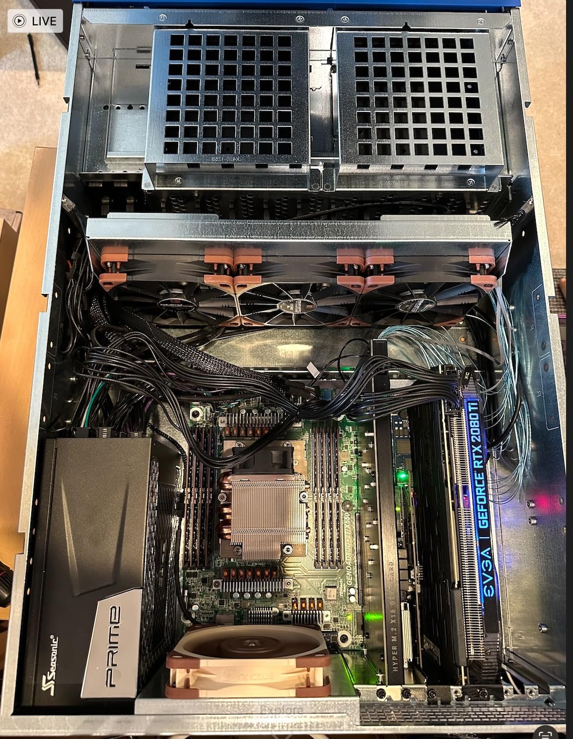 ASRock Rack GENOAD8UD-2T/X550 Deep Micro-ATX Server Motherboard Single Socket SP5 (LGA 6096) AMD EPYC 9004 Series Processors Dual 10G LAN 2X MCIO customer photo 1