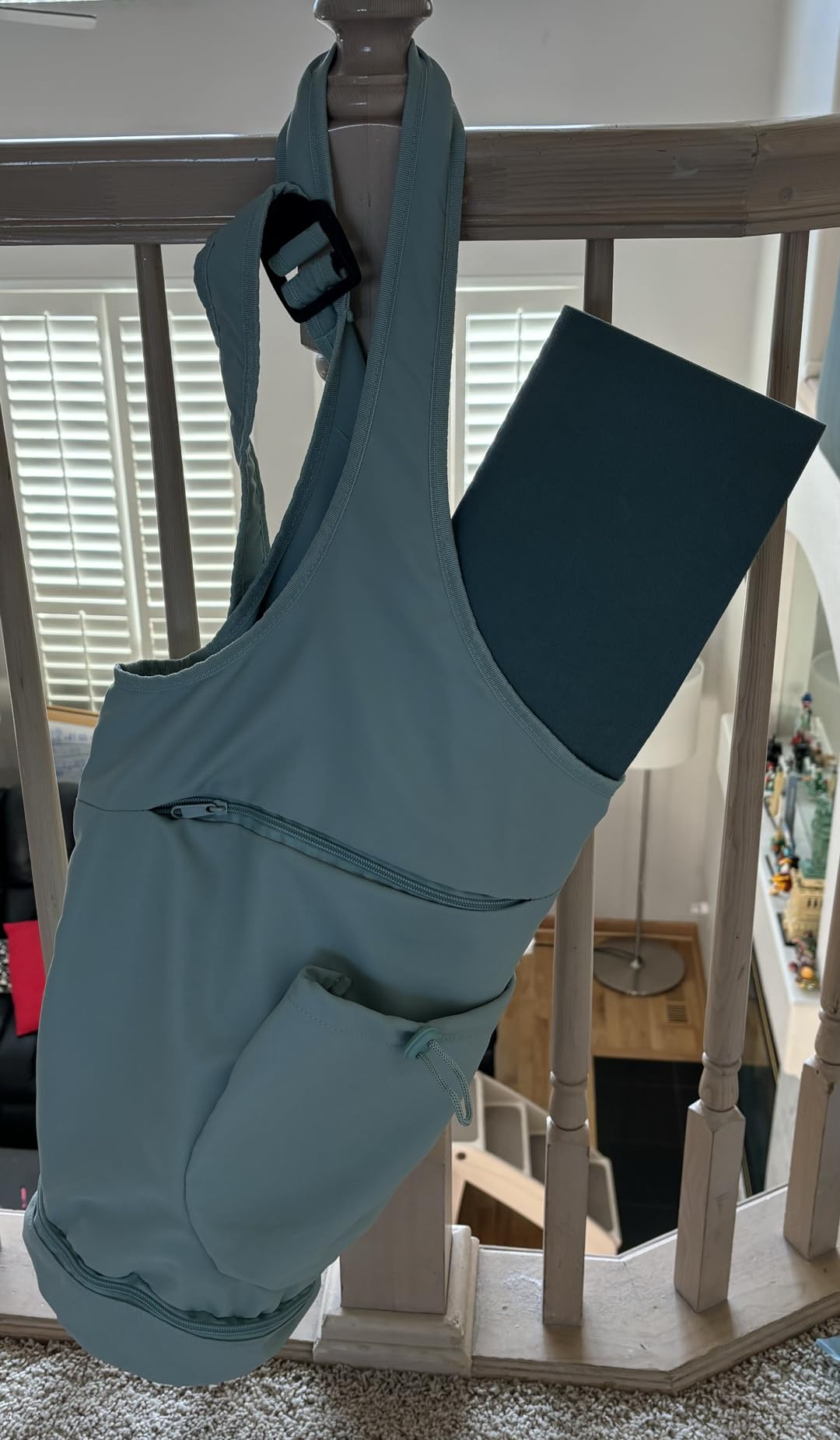 sportsnew Yoga Mat Bag, Large Opening Long Tote Yoga Mat Carrier Holder Bag with Waterproof Wet Pocket and Drawstring Water Bottle Pocket, Adjustable Shoulder Strap Storage Bag, patent pending customer photo 1