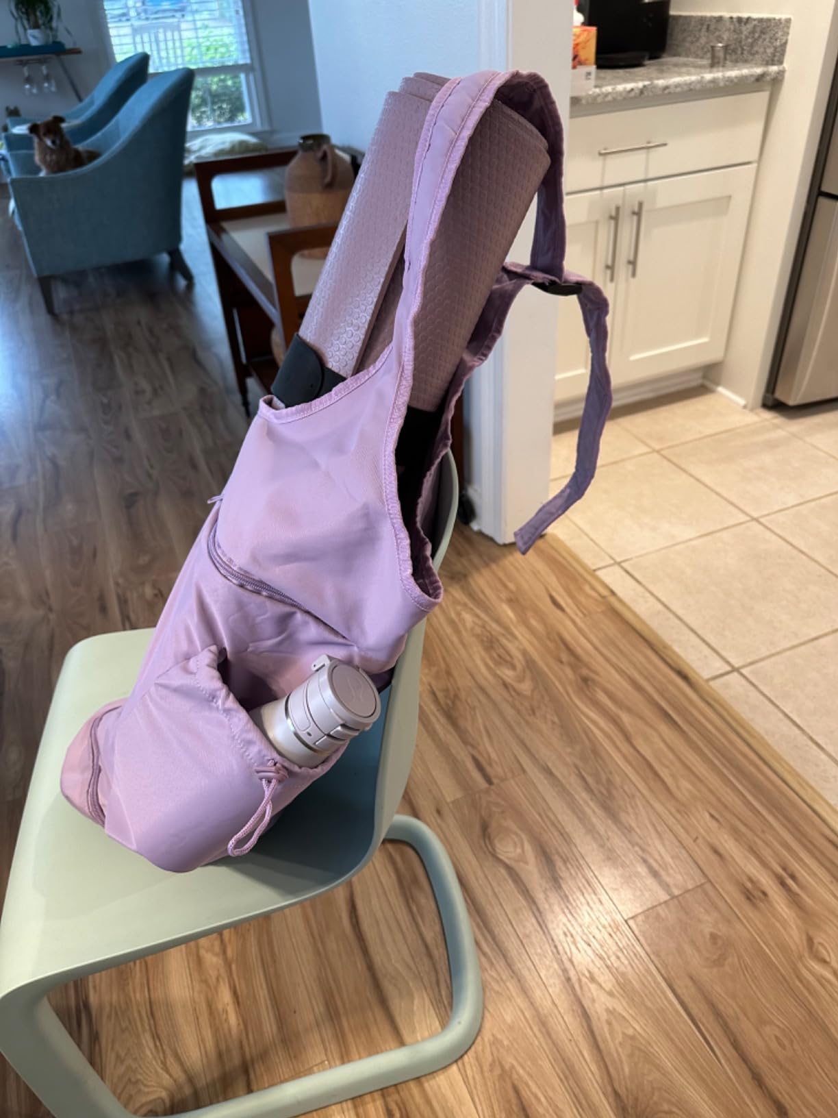 sportsnew Yoga Mat Bag, Large Opening Long Tote Yoga Mat Carrier Holder Bag with Waterproof Wet Pocket and Drawstring Water Bottle Pocket, Adjustable Shoulder Strap Storage Bag, patent pending customer photo 2
