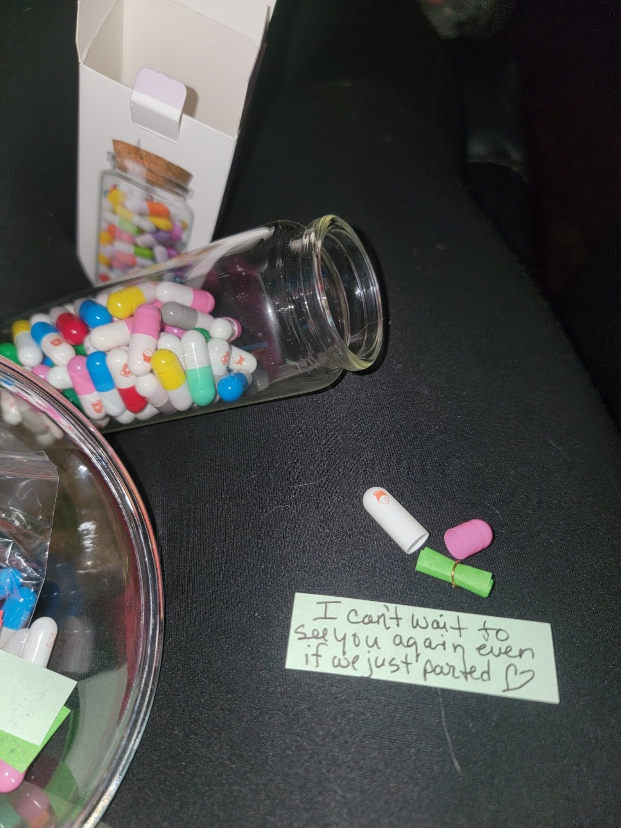 Valentines Day Gifts for Him Her Boyfriend Girlfriend - Capsule DIY Message in a Bottle 100 PCS Love Letter Anniversary Birthday Couples Gifts for Women Men customer photo 2