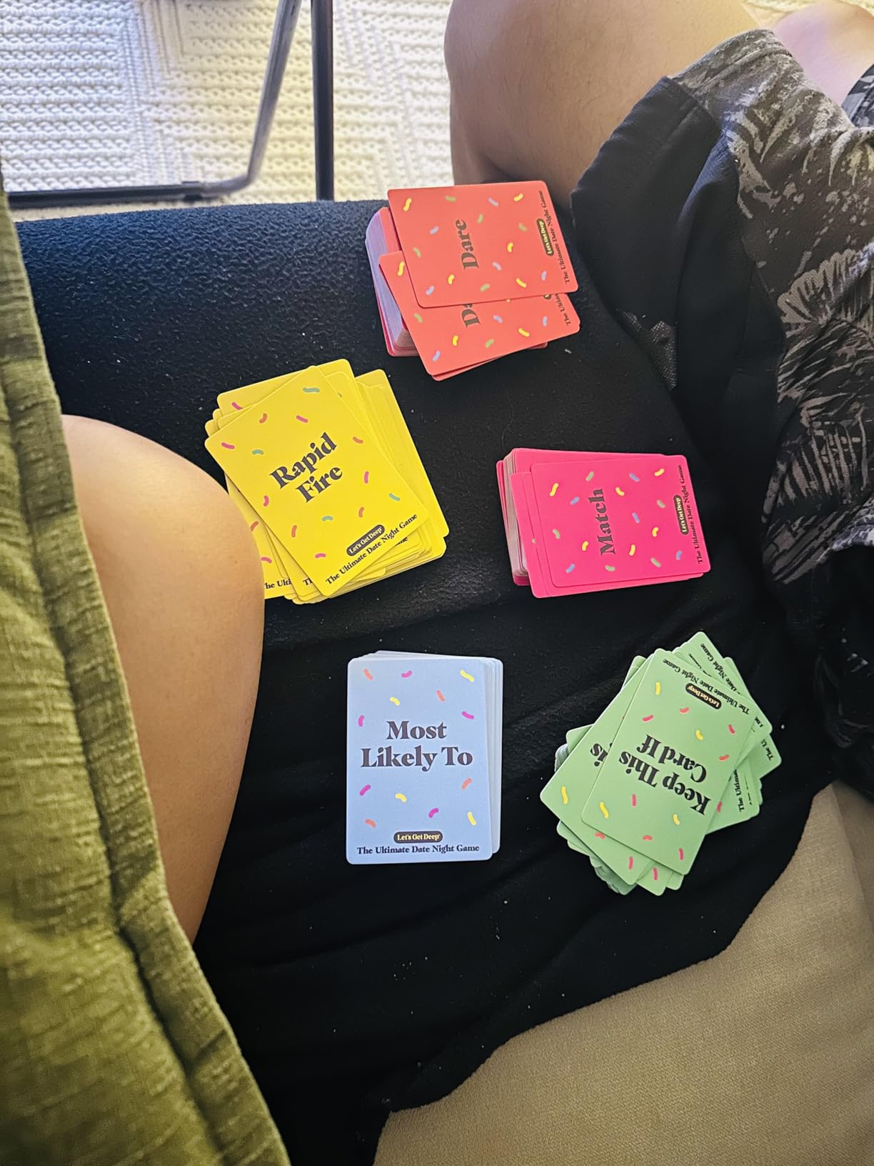 The Ultimate Date Night Game by Relatable, Great for Couples Games and Stay at Home Date Night Ideas, From The Makers of Let's Get Deep Relationship Card Game, Includes 200 Cards & Spinner customer photo 1