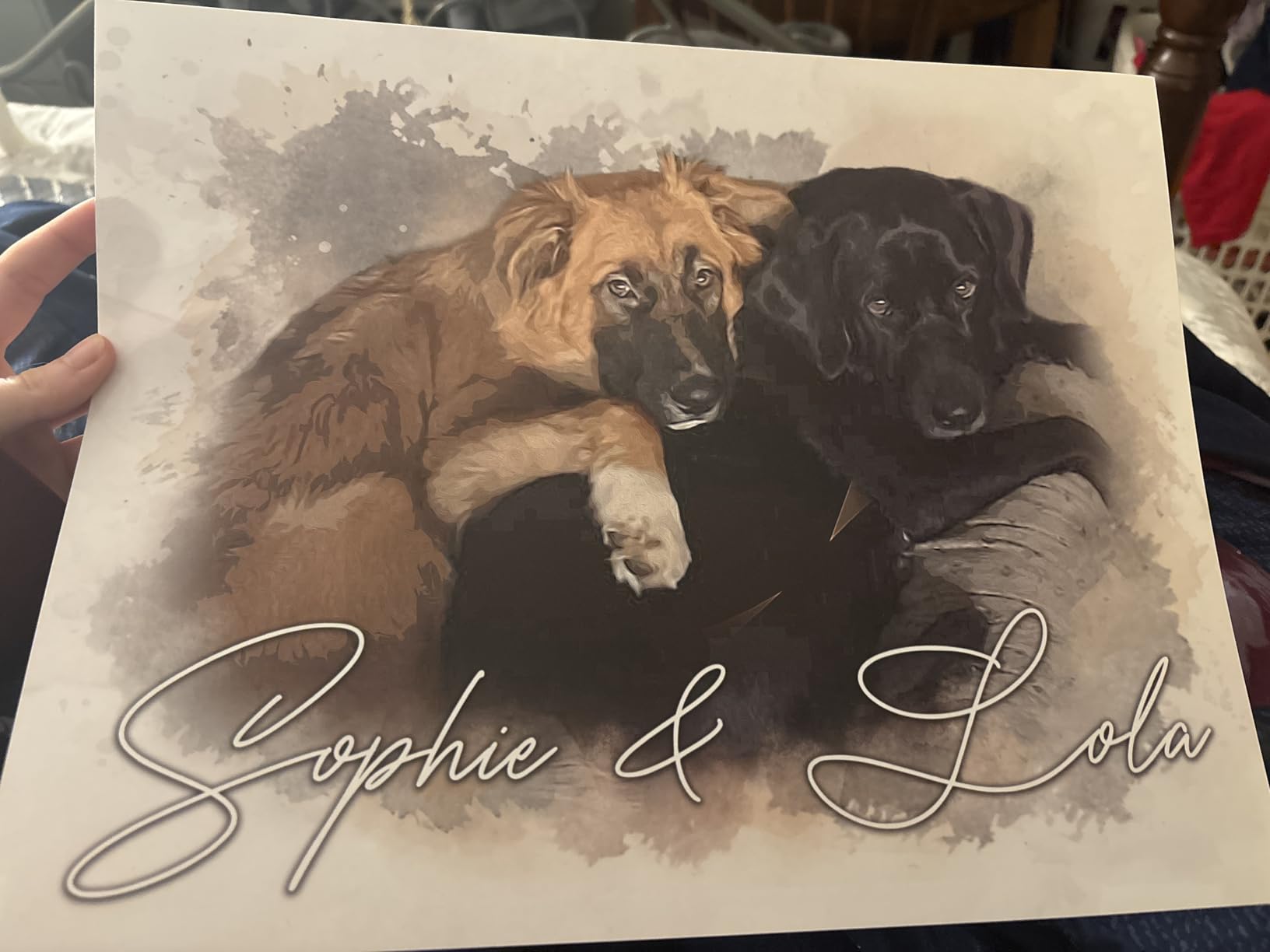 Custom Watercolor Portrait Canvas Wall Art for Couple, Personalized Picture Frames for Couples, Couples Wall Decor Bedroom, Customized Gifts for Boyfriend Girlfriend Valentines Day Anniversary customer photo 2