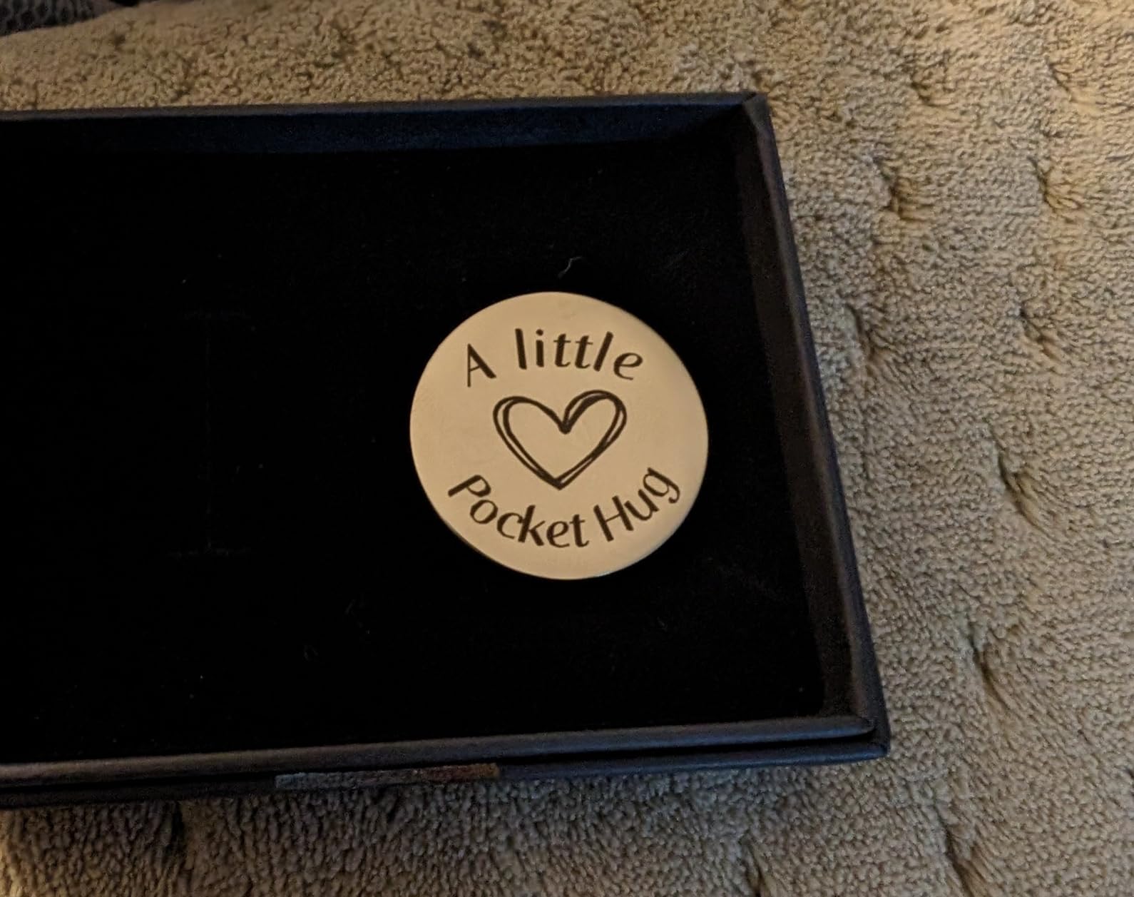 Pocket Hug Token Keychain for Men Him, Funny Boyfriend Gifts From Girlfriend, Long-distance Couple Gifts for Husband From Wife Christmas Birthday Valentine customer photo 1