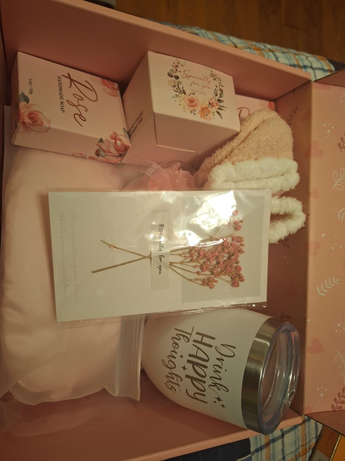 Birthday Gifts for Women Self Care Get Well Soon Gifts, Rose Relaxing Spa Gift Basket customer photo 2