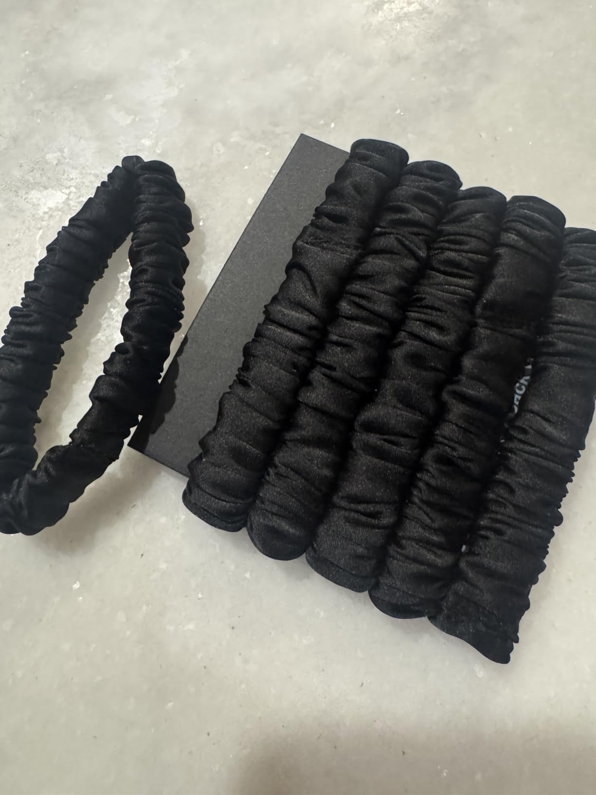 6Pcs Silk Hair Ties Small 22 Momme 100% Pure Mulberry Silk Scrunchies for Women Girls Thin Skinny Hair Sleep Scrunchies No Damage customer photo 1