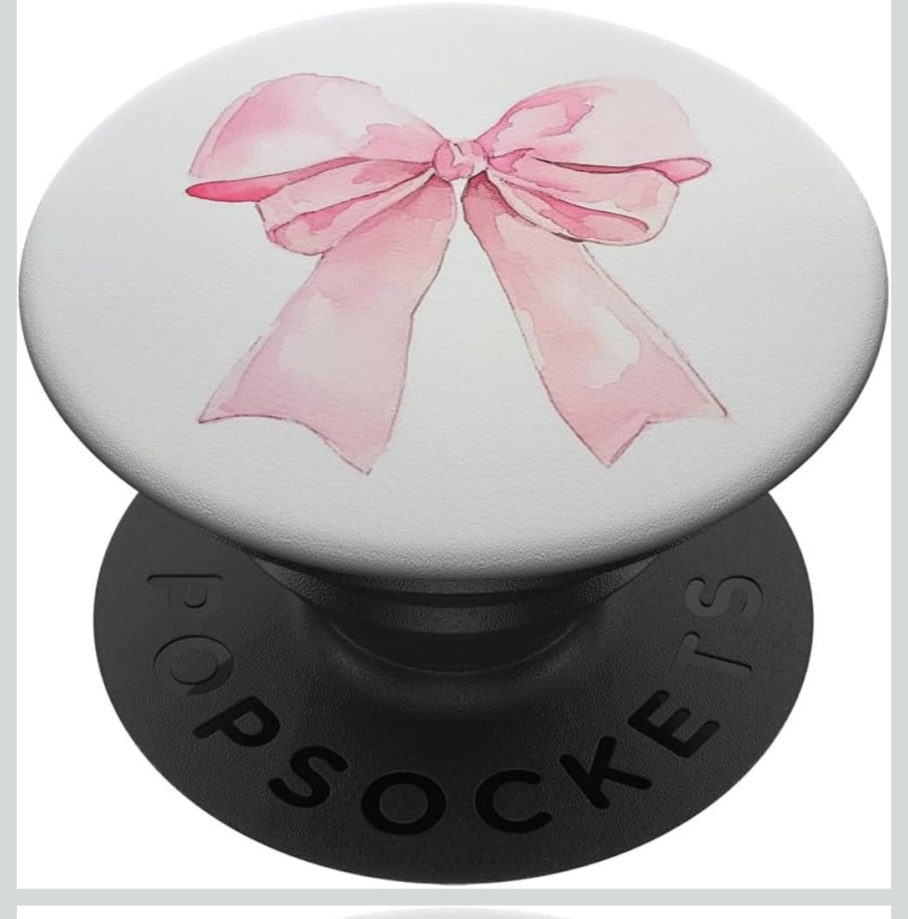 Girly Watercolour Bow Coquette Aesthetic Pink Bow PopSockets Adhesive PopGrip customer photo 1