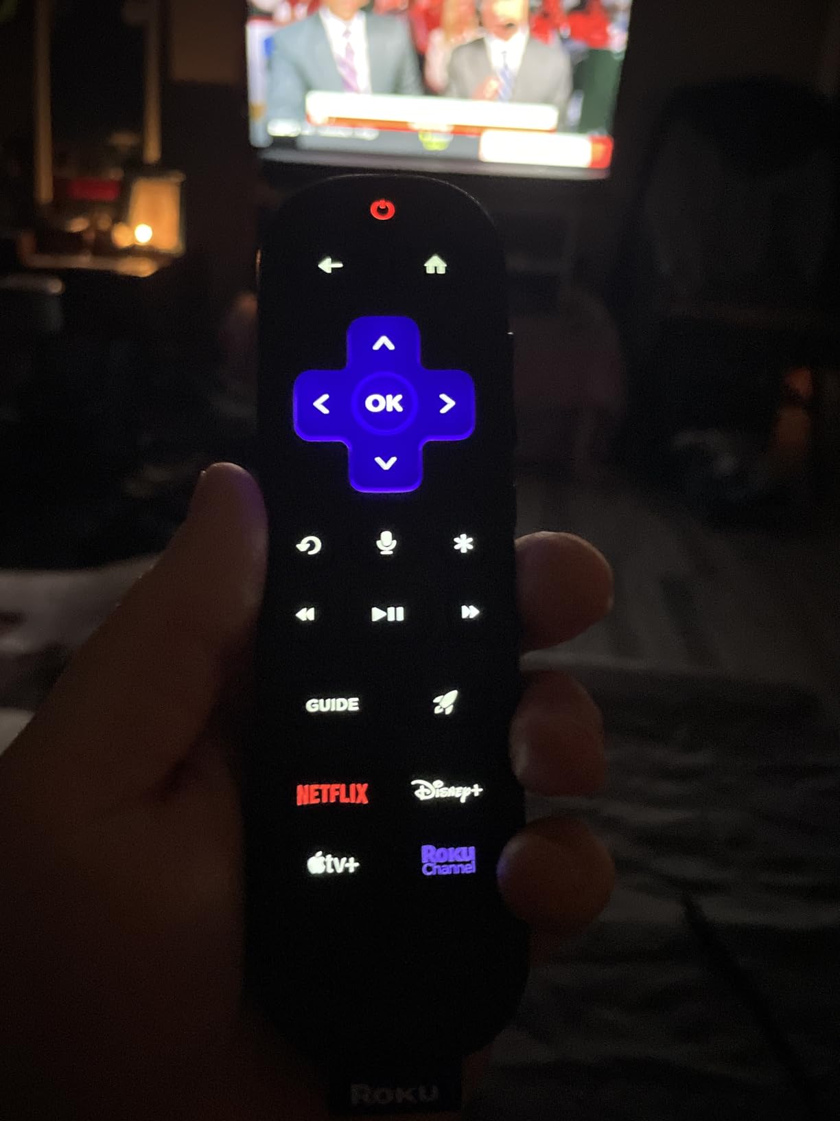 Roku Voice Remote Pro (2nd Ed.) | Rechargeable TV Remote Control with Hands-free Voice Controls, Backlit Buttons, & Lost Remote Finder - Replacement Remote Compatible with All Roku TV, Players & Audio customer photo 1