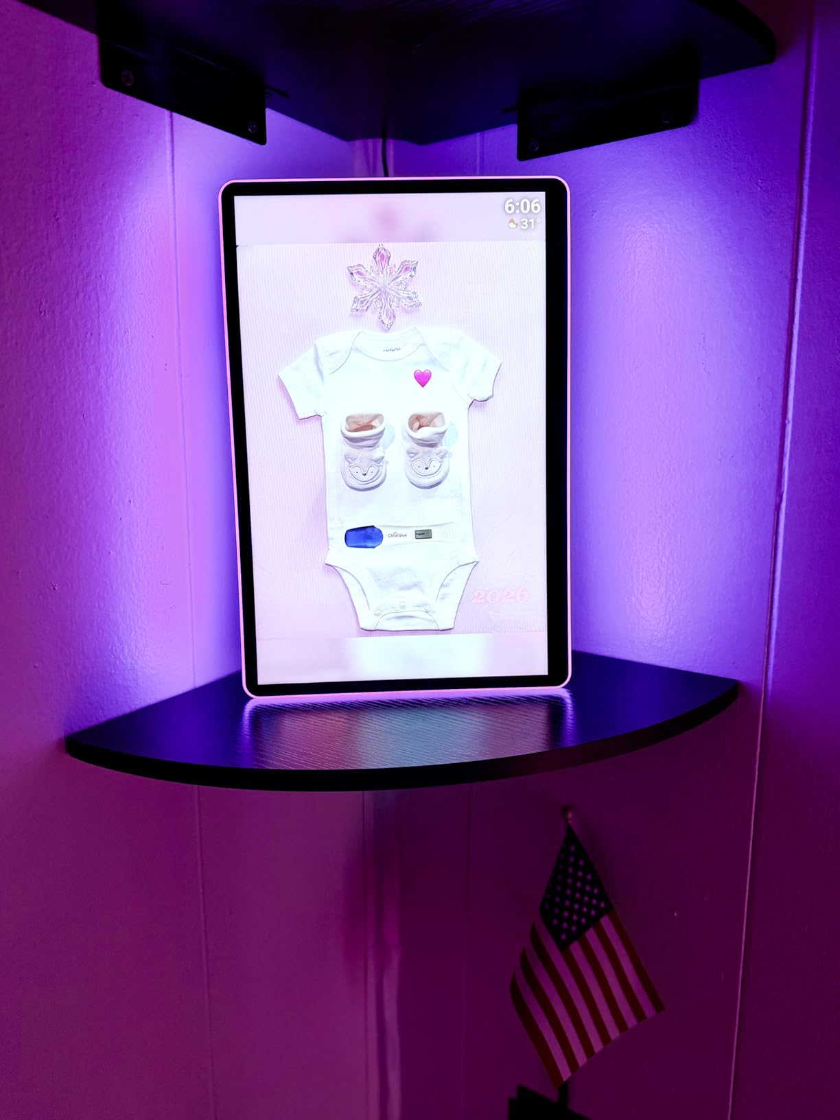 ApoloSign Neon Light Digital Picture Frame - 14 inch 2K FHD Display | AI Color-Changing LED Strip Digital Photo Frame | Quick Share Photos/Videos, Easy Setup in Frameo App | Best Digital Frame for Gifting customer photo 1