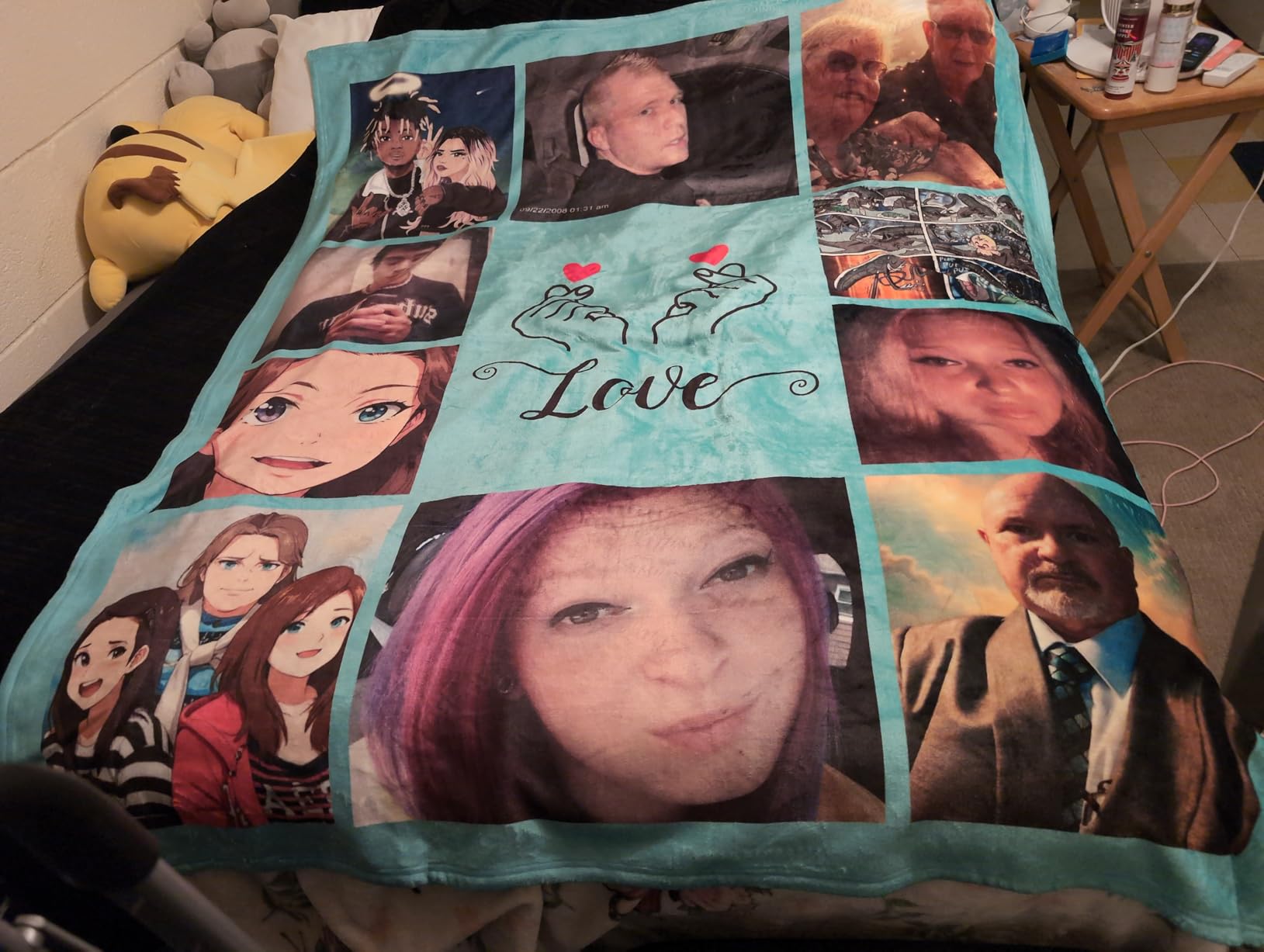 Custom Blanket with Picture Customized Thow Blankets Personalized Blanket Customizable Blanket Photo Blankets Customize Valentines Day Gifts for Her Him Girlfriend Boyfriend Wife Husband Mom Couple customer photo 2