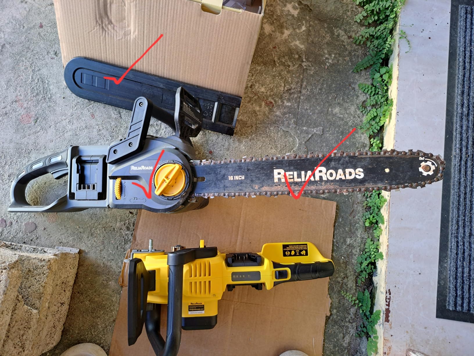 16-Inch Brushless Chainsaw, 40V Cordless Battery Powered Chain Saw Compatible DeWALT Battery, Tool Only customer photo 1