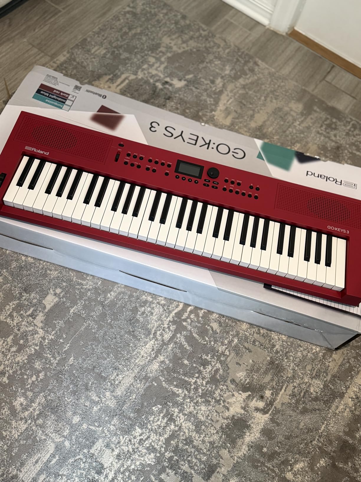 Roland GO:KEYS 3 Music Creation Keyboard | 61-Note Keyboard | Built-In Stereo Speakers | Bluetooth Audio/MIDI Support for Music Streaming - Dark Red customer photo 2