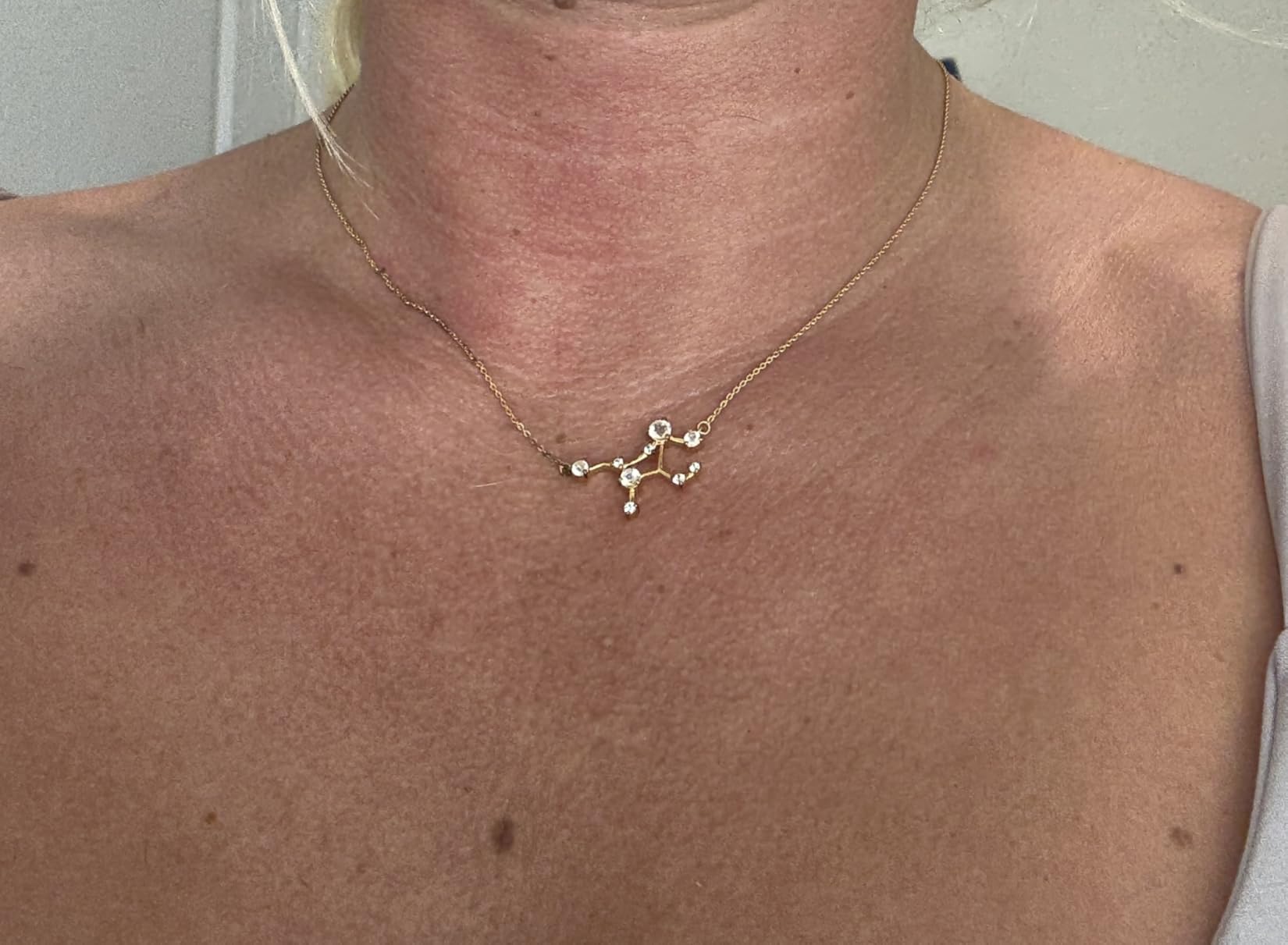 Moonstone Necklaces for women | Zodiac Constellation | 925 Sterling Silver | 18k Rose Gold | Yellow Gold | Rainbow Moonstone jewelry for women | Authentic Rainbow Crystal Jewelry customer photo 1