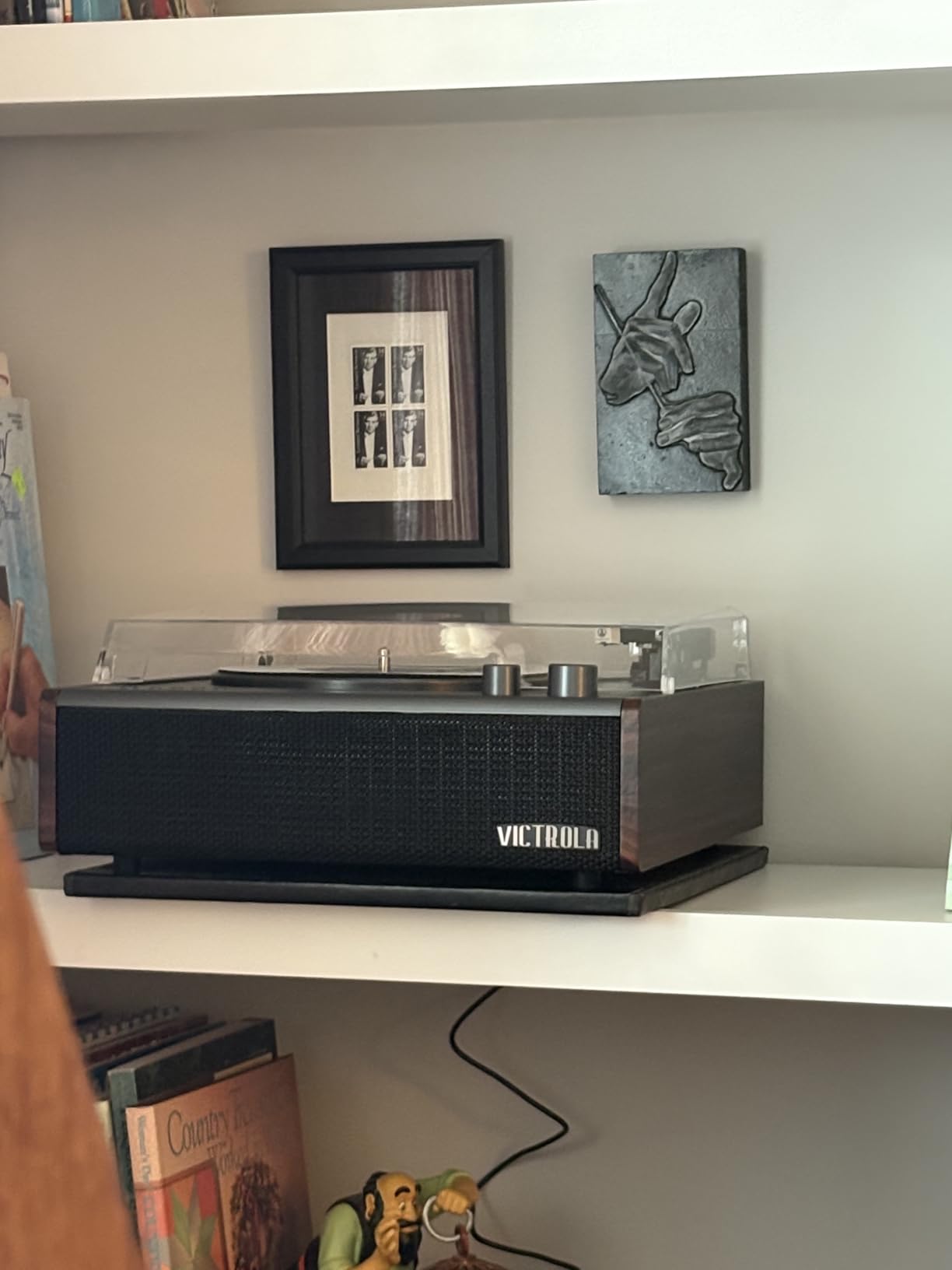 Victrola Eastwood II Record Player with Speakers - Bluetooth 5.1 and Vinyl Stream Technology, Vintage Style 3-Speed Vinyl Player, Audio Technica AT-3600LA Cartridge (Oak) customer photo 1