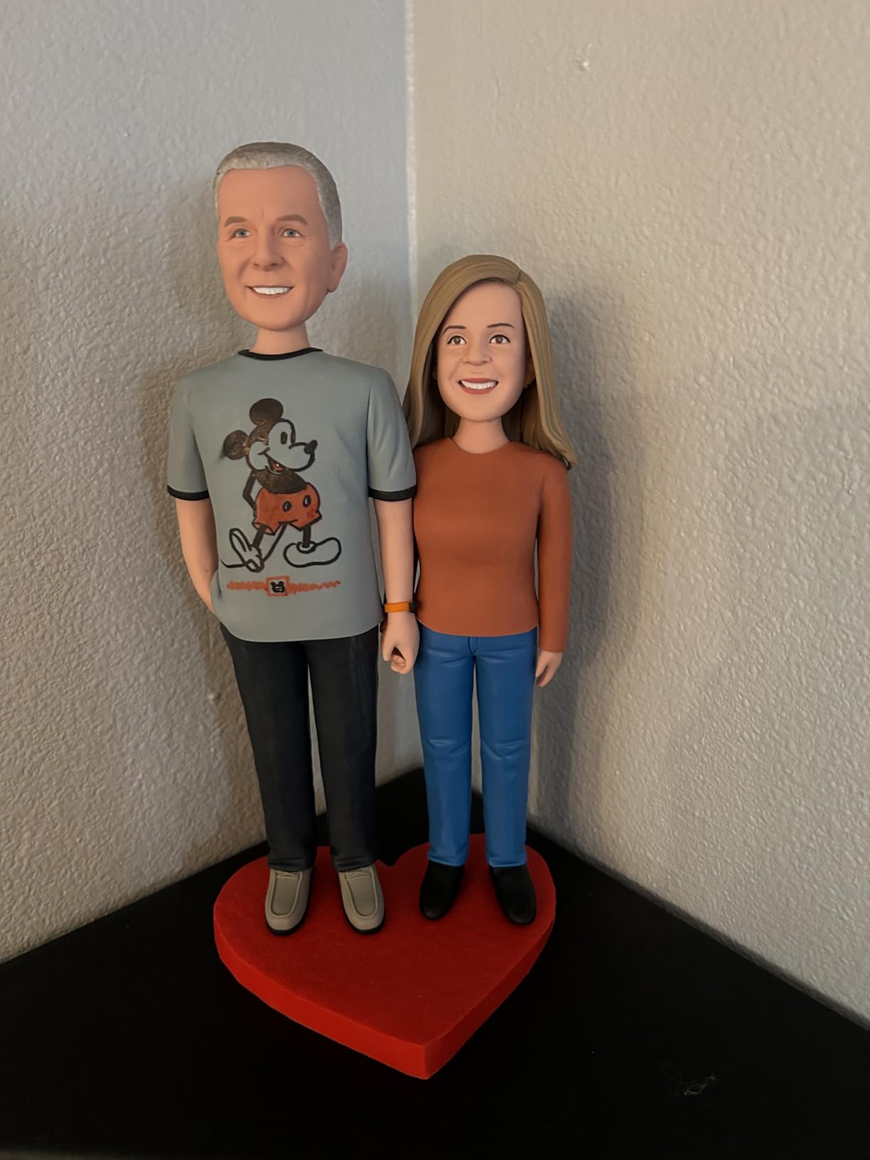Couple 6/7/8/9 Inch,Custom Bobblehead Figurine Fully Customizable Wedding Cake Topper,Handcrafted Couple Dolls Personalized Figurines from Your Photo,Unique Gift for Anniversaries,Weddings,and Friends customer photo 1