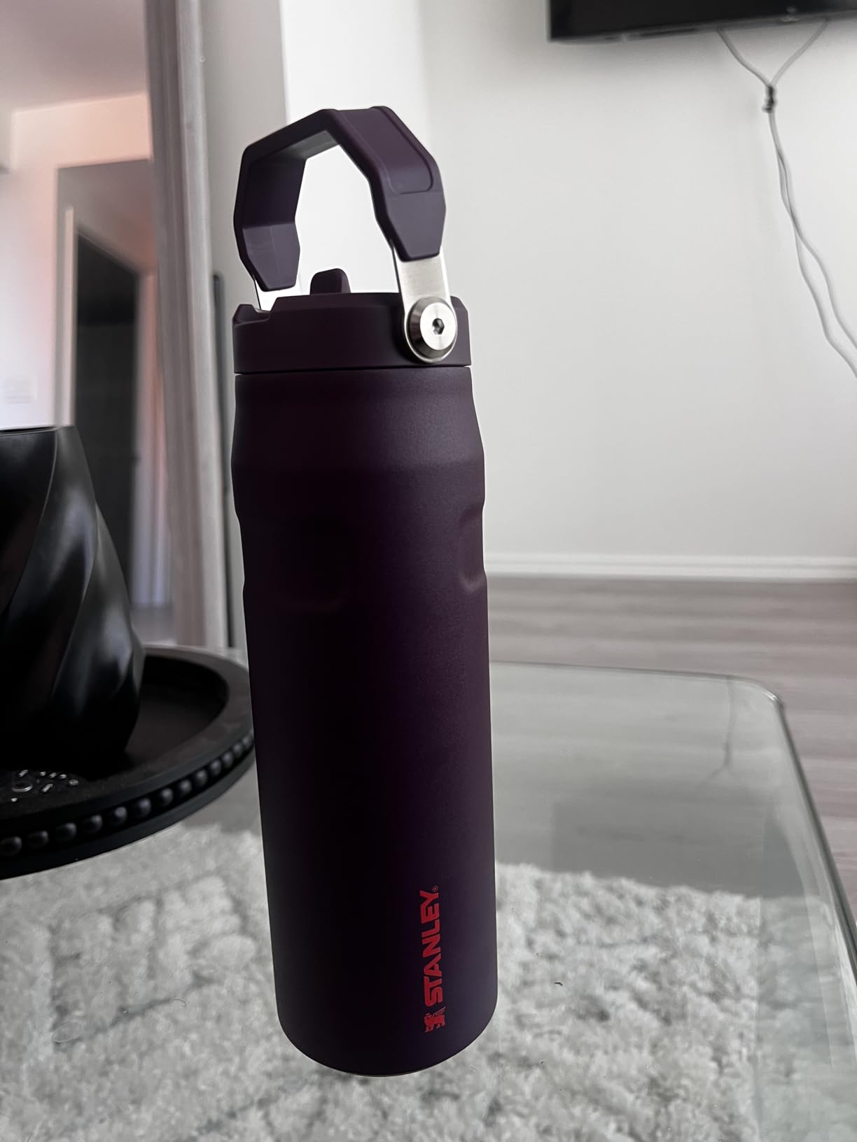 Stanley IceFlow Flip Straw 2.0 Water Bottle 24 OZ | Built-In Straw with Larger Opening | Lightweight & Leak-Resistant | Insulated Stainless Steel | BPA-Free | Navy customer photo 2