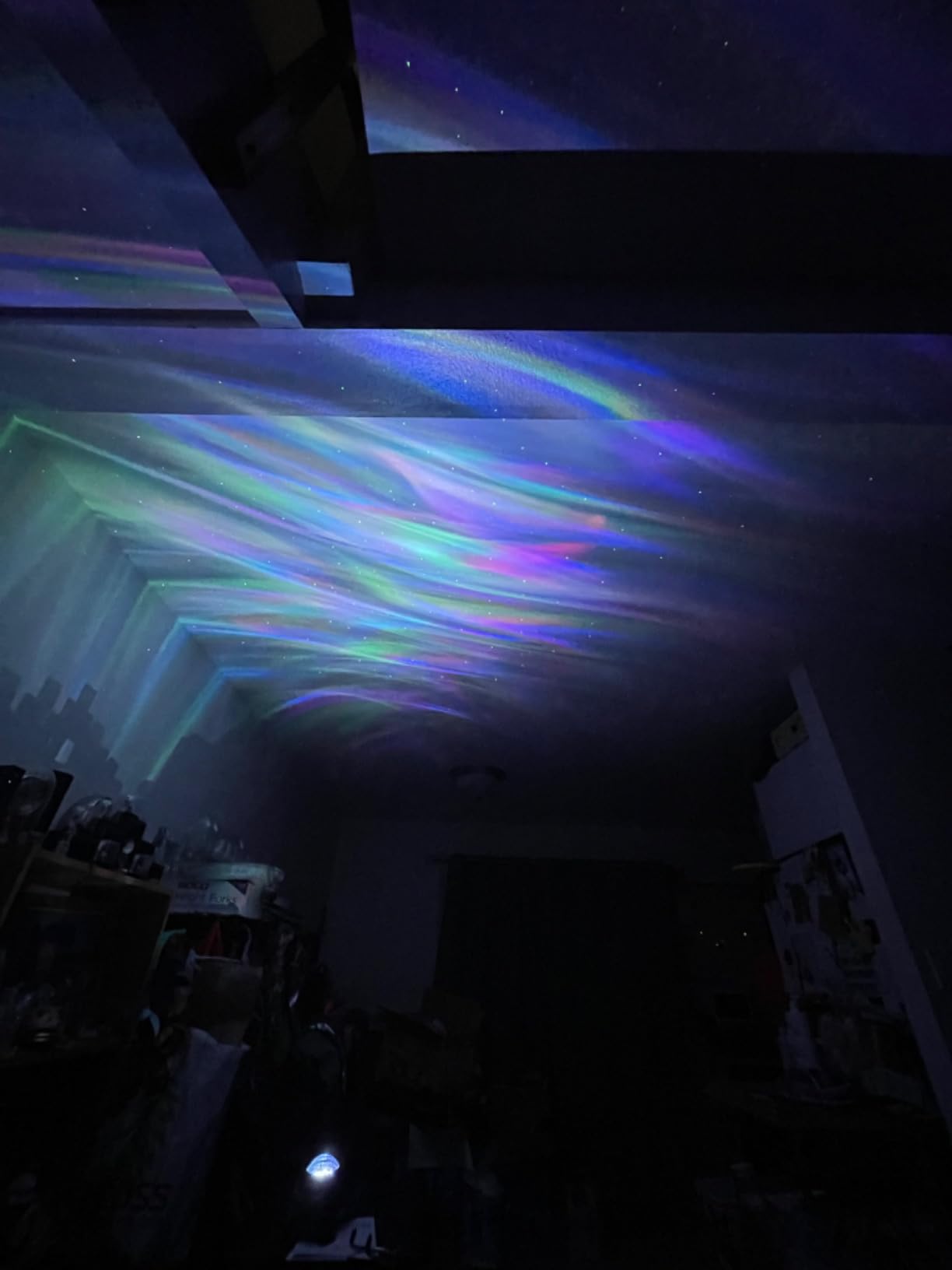 Rossetta Dual Lens Galaxy Projector, 58 Light Effects Star Projector for Bedroom, Night Light Projector with White Noise and Bluetooth Speaker, Remote Timer customer photo 1