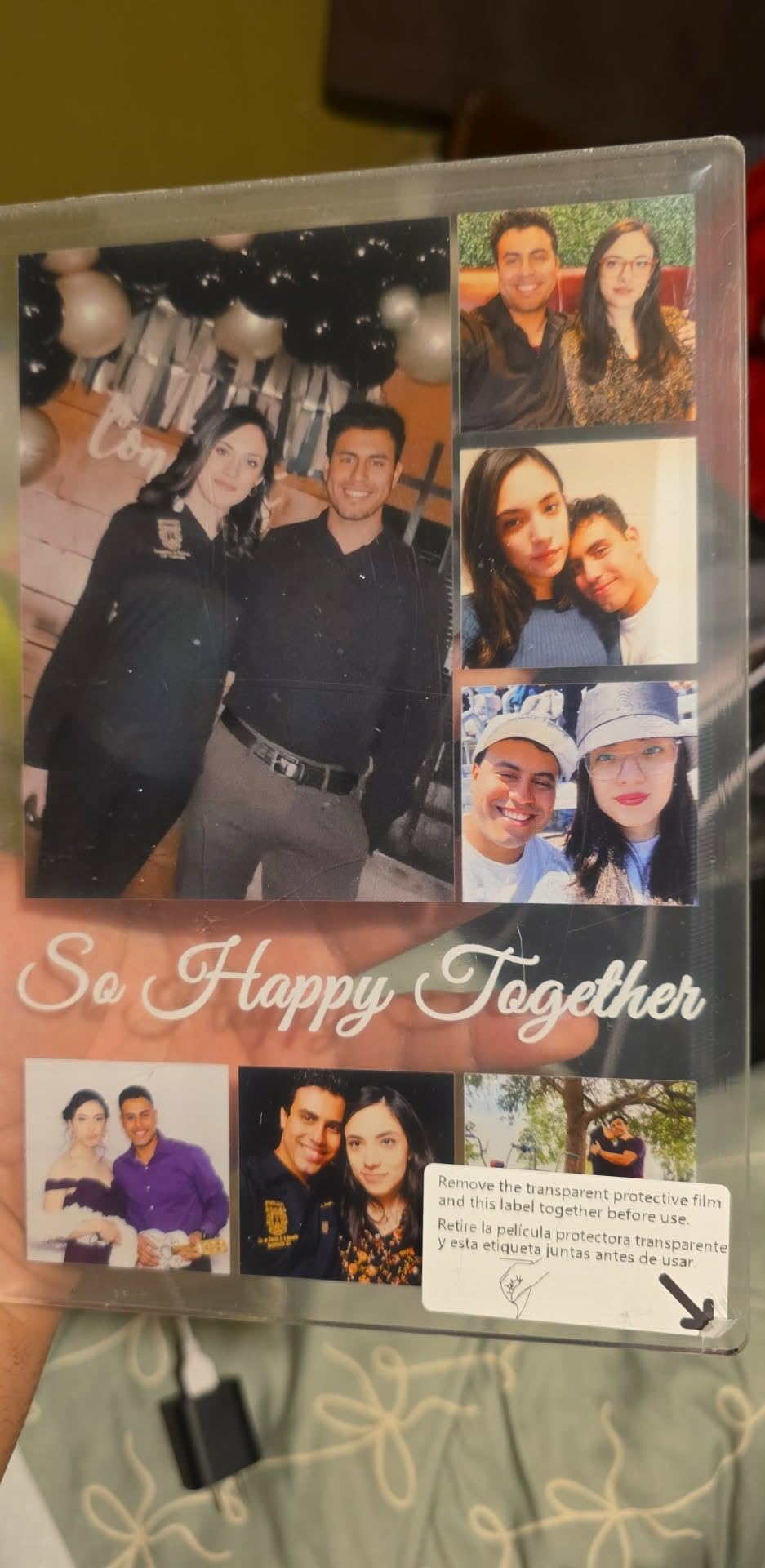 Personalized Picture Frame, Custom Photo Frame with Night Light, Custom Picture Frames, Personalized Anniversary Birthday Valentines Day Gifts for Women Men Her Him Girlfriend Boyfriend Couple customer photo 2