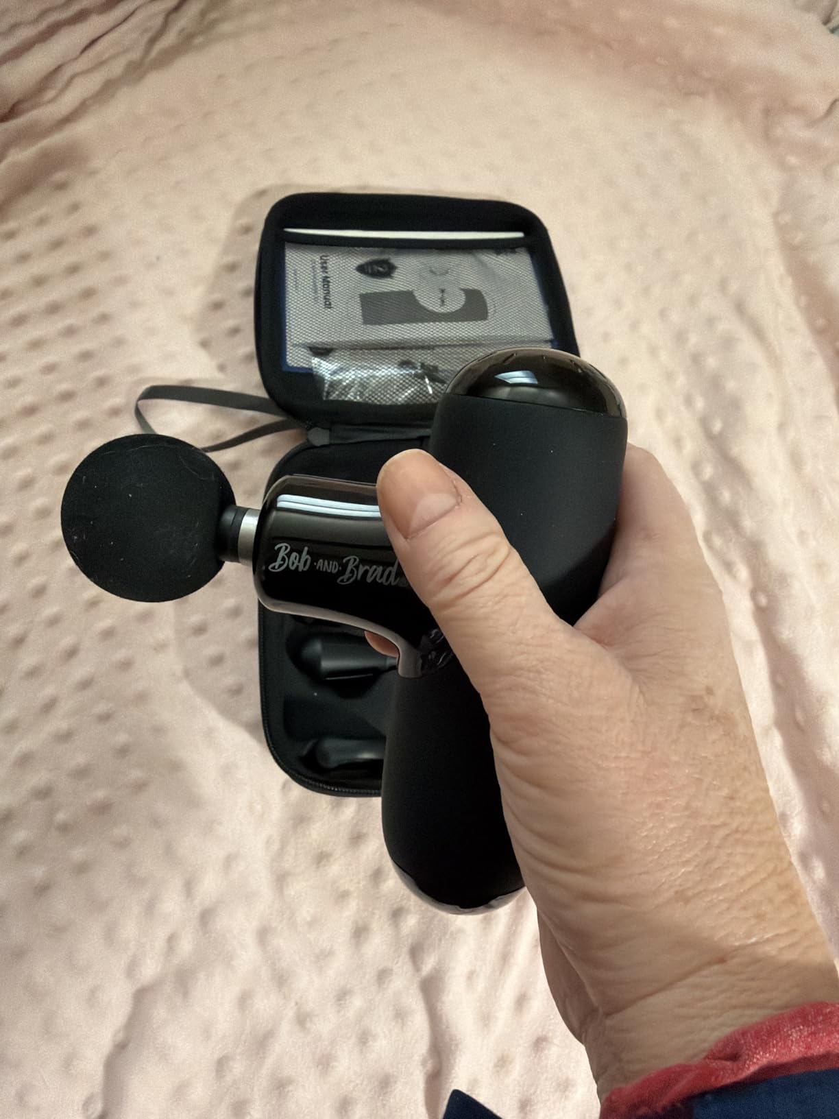 BOB AND BRAD Q2 Pro Mini Massage Gun with Heat and Cold, Pocket-Sized Deep Tissue Massager, HSA Portable Percussion Muscle Massager Gun, Ultra Small & Quiet customer photo 2
