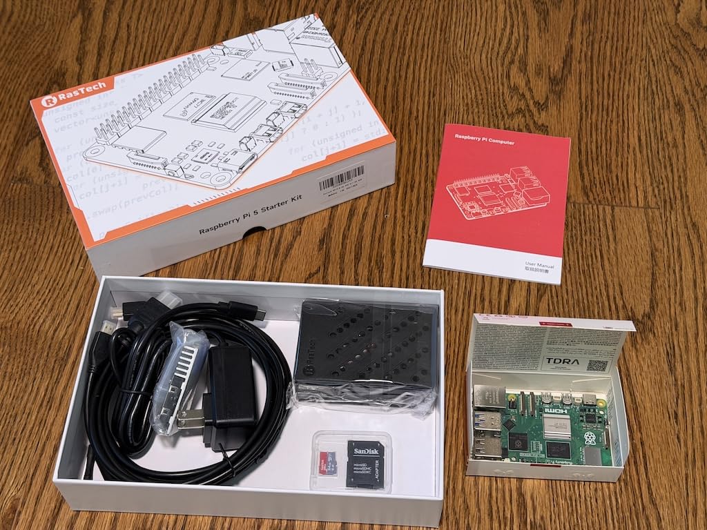 RasTech Raspberry Pi 5 8GB Kit 64GB Edition with Active Cooler, 27W GaN 5.1V5A USB-C Power Supply customer photo 2