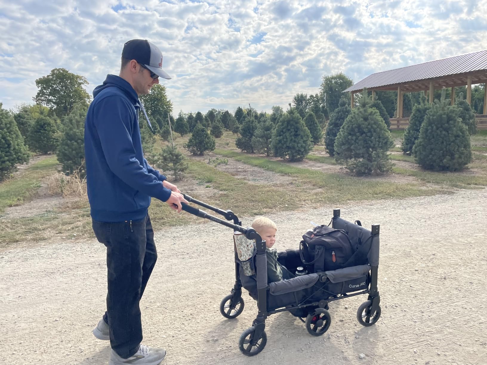 Contours Curve 360 Lightweight Double Baby Stroller Wagon for 2 Kids, Fits Infant Car Seats, Ultra Maneuverable, Easy in and Out for Toddlers with Deep Footwell, Storage Pockets and Adjustable Handle customer photo 2