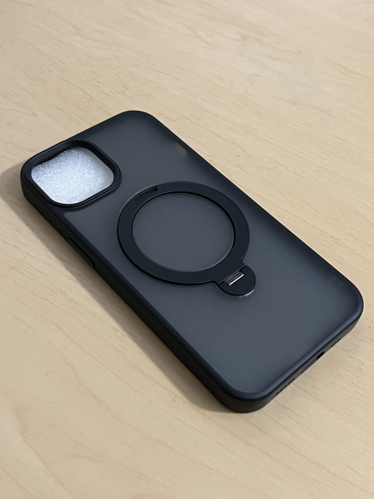 CACOE Magnetic Case for iPhone 13/14 6.1 inch with 360 Rotatable Ring Stand, Compatible with MagSafe Car Phone Mount, Cases Cover Phone Holder for Desk Meeting/Videos Dark Blue customer photo 1