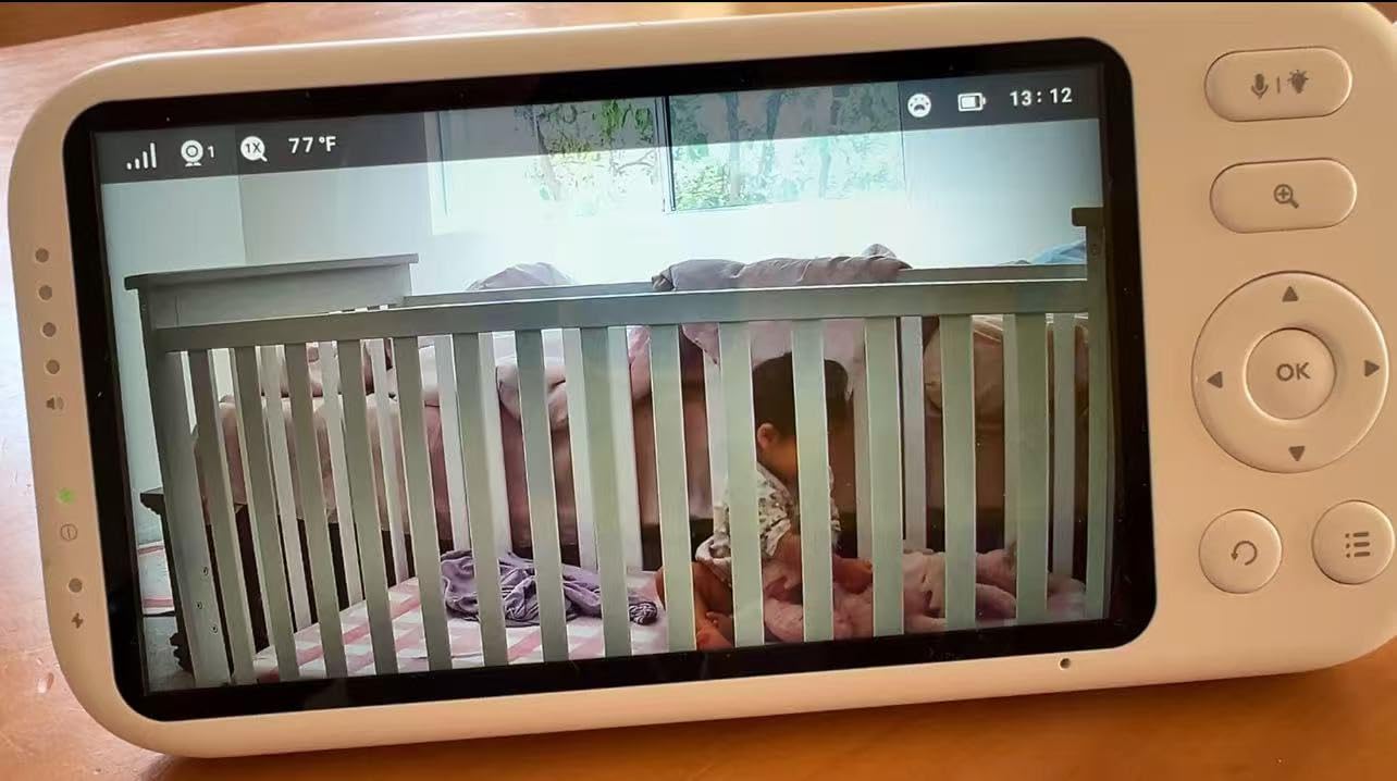 Jartoo 2K Video Baby Monitor with Camera and Audio, 1860ft Long Range Baby Monitor No WiFi 5.5