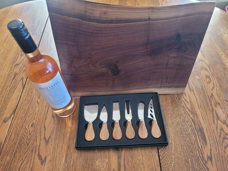 6 Pieces Cheese Knife, Cheese Knives Cheese Board Charcuterie Knife Set Cheese Tools Spreading Knife, Wooden Handle Stainless Steel Slicer Gift Set customer photo 1