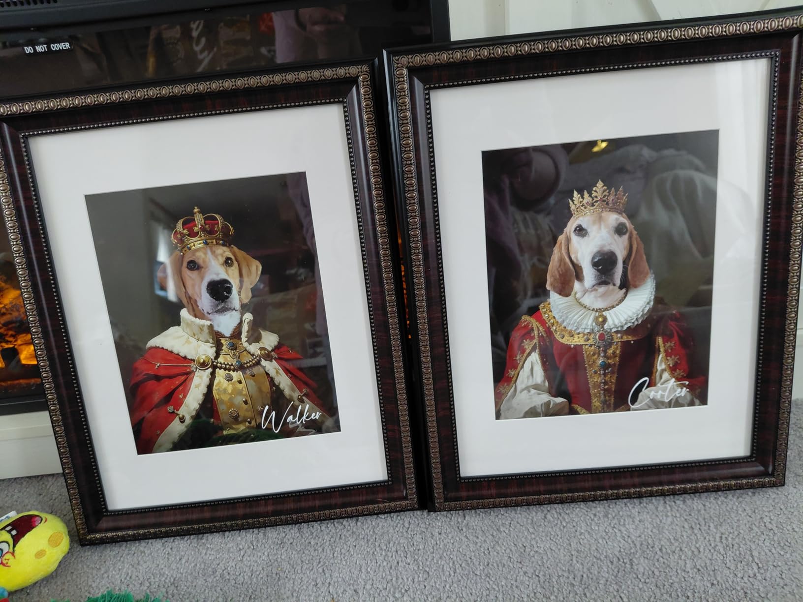 Gleamify - Custom Pet Portrait from Photo,Cat/Dog Memorial Gifts,Personalized Dog Wall Art poster/canvas in Royal Oil Painting Style,Funny dog Portraits (King) customer photo 2