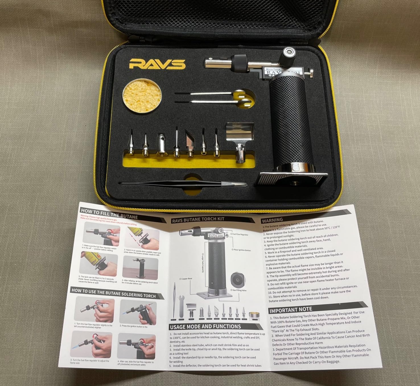 RAVS Butane Soldering Iron Kit Cordless, 14-Piece Multi-Function Butane Torch Kit, Portable Brazing Torch with Adjustable Flame, Without Butane Fuel, Unique Gifts for Dad Husband Men customer photo 1