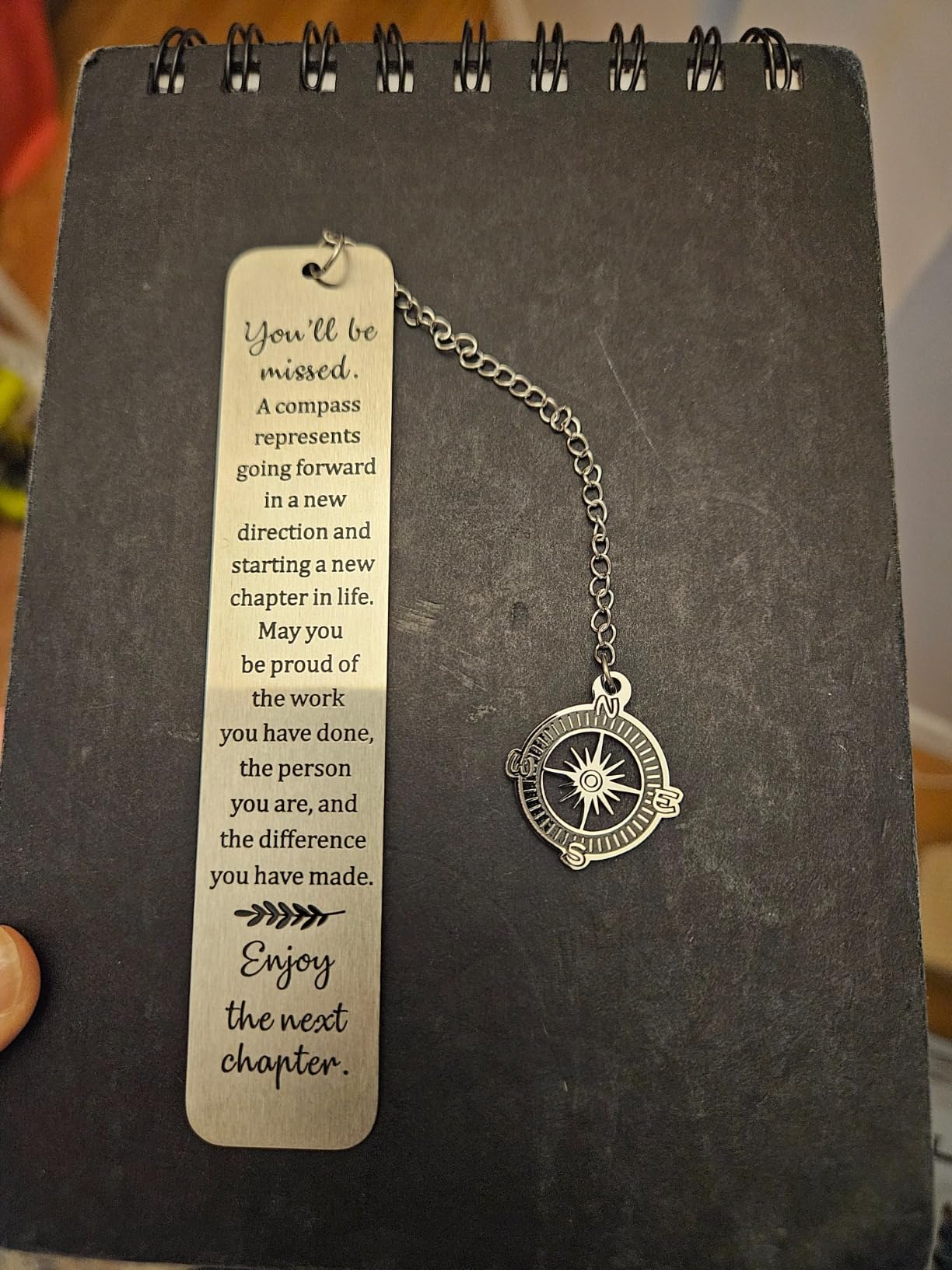 Coworker Leaving Gifts for Women,Farewell Going Away Goodbye Gifts for Coworker Friends Her Nurse Boss Teacher Employee Compass Bookmark You Will Be Missed Retirement Gifts for Women customer photo 1