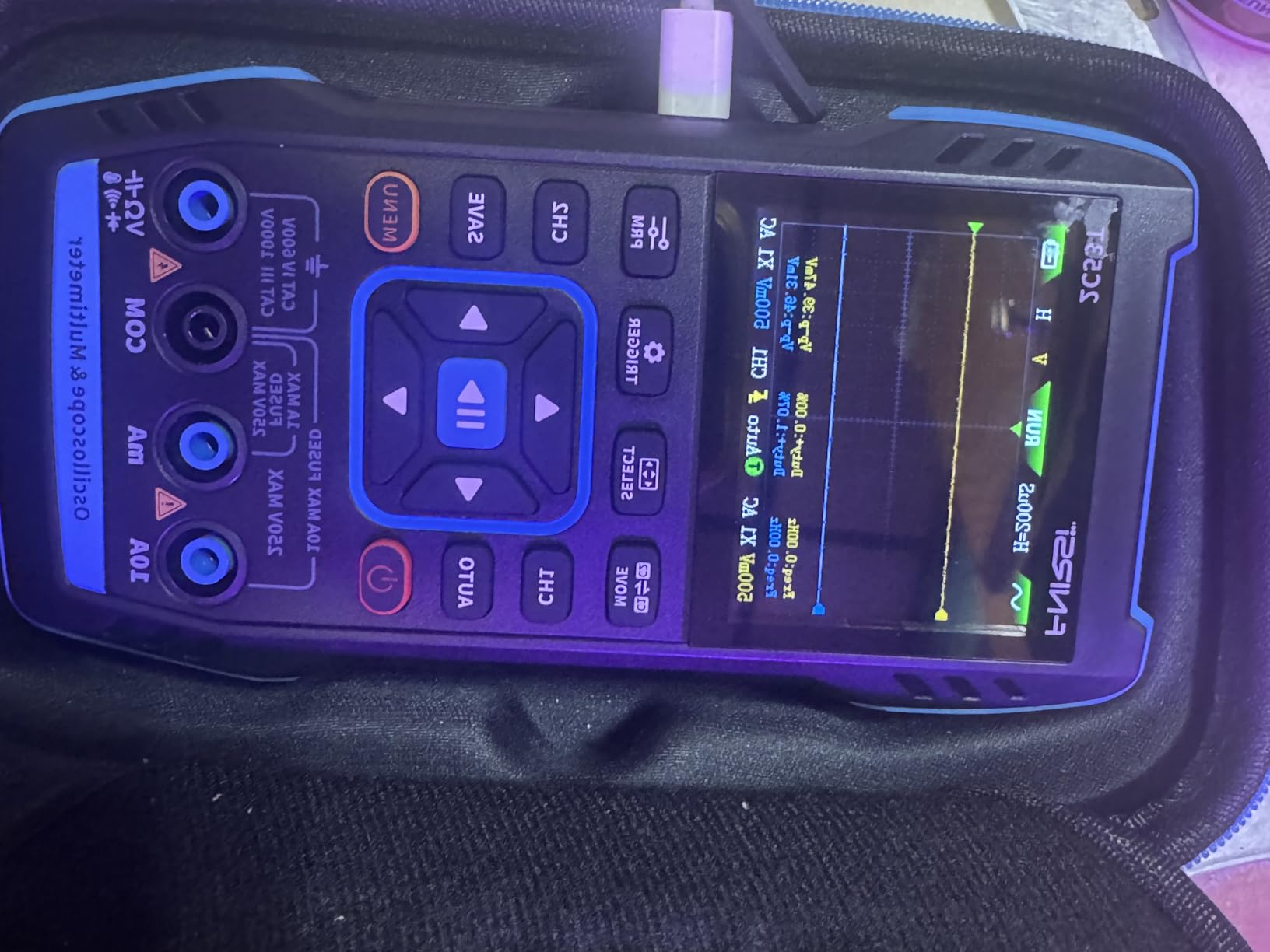 FNIRSI 2C53T Upgraded Handheld Oscilloscope, 50MHz Bandwidth, 3IN1 Digital Oscilloscope Multimeter DDS Generator, 250MS/s Sampling Rate, 19999 Counts, Voltage, Current, Capacitor, Resistor, Diode Test customer photo 1