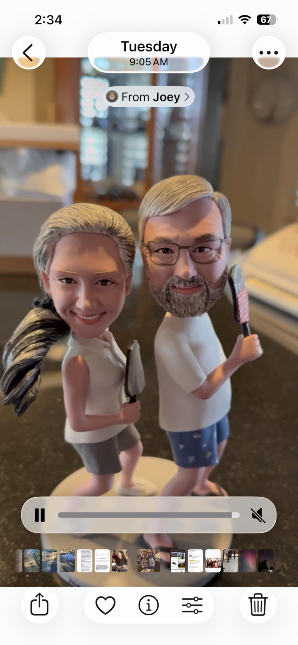 Fully Custom Lovers Bobblehead Personalized Couple Figurine, Creative Gift for Parents, Two People,DHL Service customer photo 2