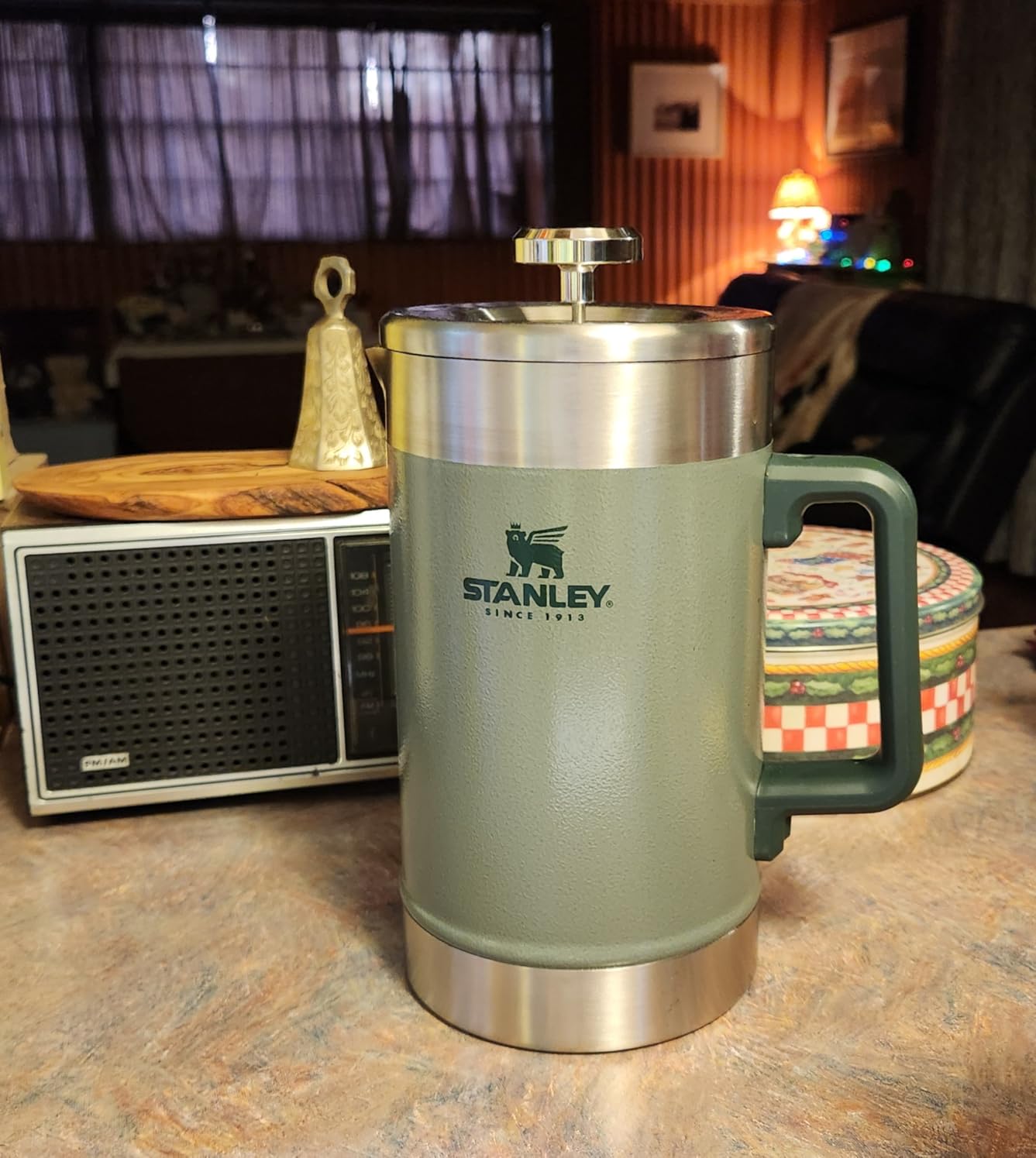 STANLEY Classic Stay-Hot French Press Coffee Maker 48 oz | 5 Minute Brew, 4 Hours Hot | Mesh Filter for Coffee Grounds | Insulated Stainless Steel French Press | BPA-Free | Black 2.0 customer photo 2