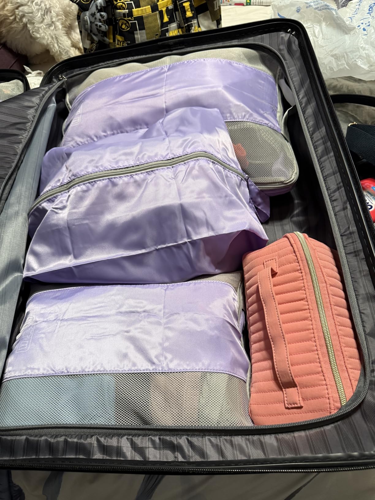 10 Set Compression Packing Cubes for Travel Essentials, Compressible Expandable Packing Cubes for Suitcase, OlarHike Luggage Organizer Bags for Travel, Handy Helper for Organizing Clothes(Black) customer photo 1