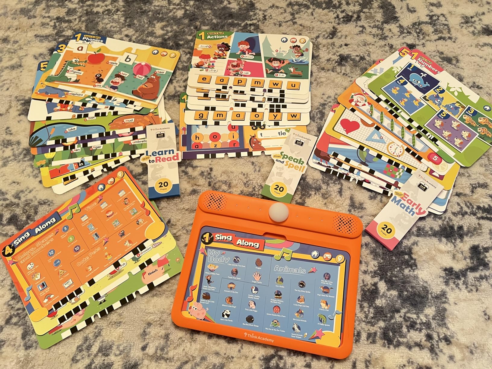 Think Academy Interactive Electronic Learning Pad - Learn-to-Read System with 70 Sound Pages, Card-Insert for Alphabet, Words, Numbers, Music, Learning Activities for Kids 3-5 Years Old customer photo 1