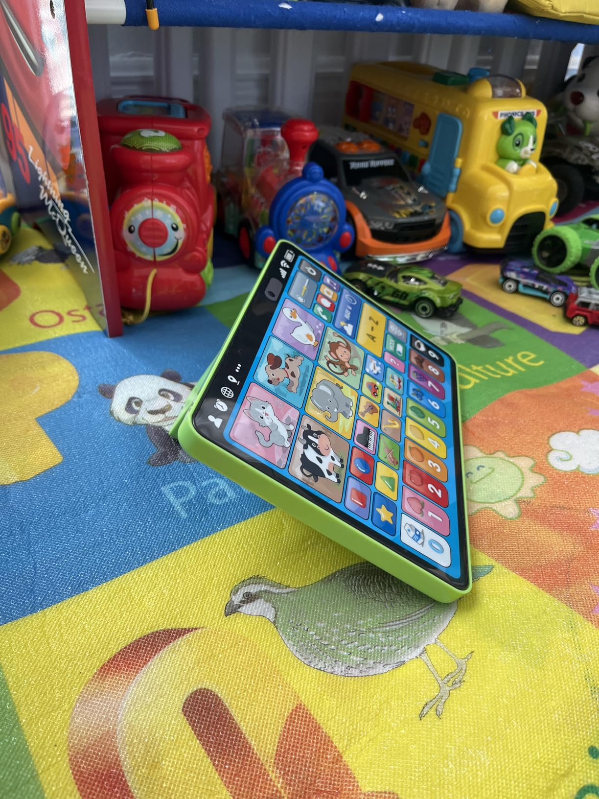 hahaland 5-Language Learning Tablet for Toddlers 1-3 - New Version Educational Toy with Sounds & Speech Therapy - Early Development Easter Gifts for Boys, Girls, Baby, Toddler, Ages 1 2 3 customer photo 1