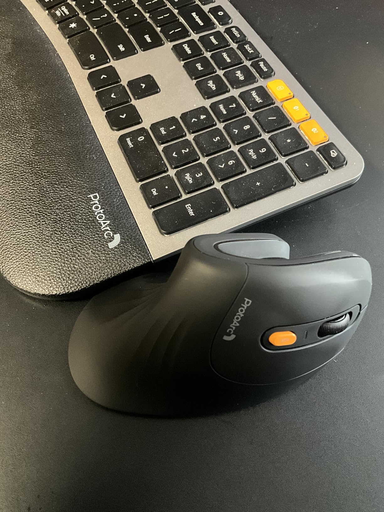 ProtoArc Ergonomic Mouse, EM11 NL Bluetooth Rechargeable Wireless Vertical Mouse, 3 Multi-Device Connectivity for Computer/PC/Laptop, 2.4GHz USB-A Optical Mice for Windows, Mac OS, Blue customer photo 2