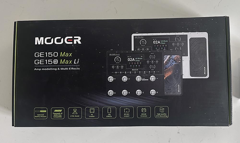 MOOER GE150 Pro Guitar Amp Modelling Multi Effects, Reverb, Delay, Looper Drum with 4 Footswitches, Expression Pedal, USB OTG Live Recording, MNRS GNR and GIR Loader customer photo 1