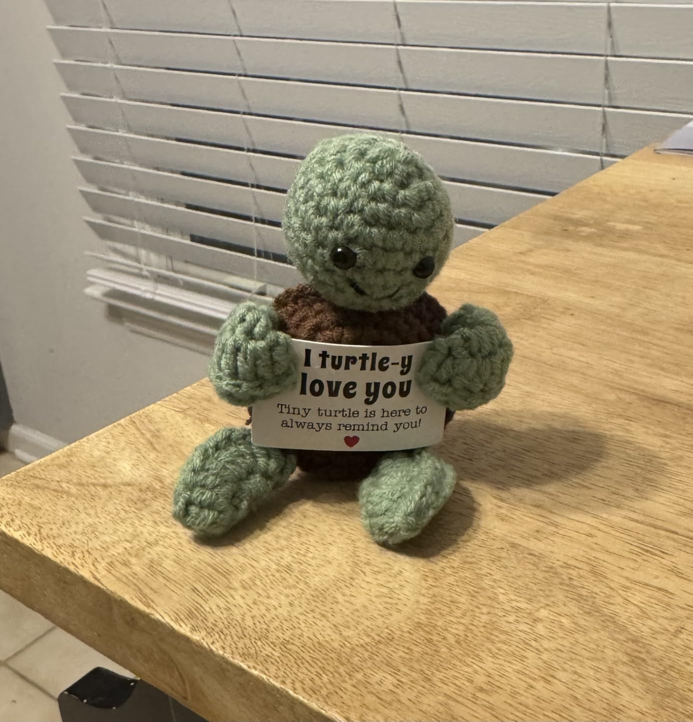 Mini Funny Turtle Dad Gifts from Daughter Son, Easter Fathers Day Birthday Gifts for Dad Father Daddy Presents, I Love You Small Cute Stuff Things, Handmade Emotional Positive Crochet Turtle customer photo 1