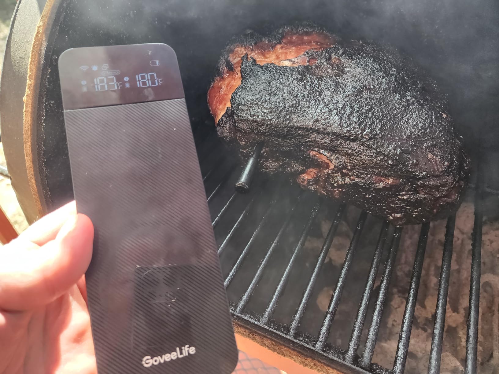 GoveeLife Bluetooth Wireless Meat Thermometer with 2 Probes, Standalone Digital Base, WiFi Unlimited Range, ±1.8℉ Accuracy, IP68 Waterproof Real Time Monitoring, for Kitchen, BBQ, Grill, Oven, Smoker customer photo 2