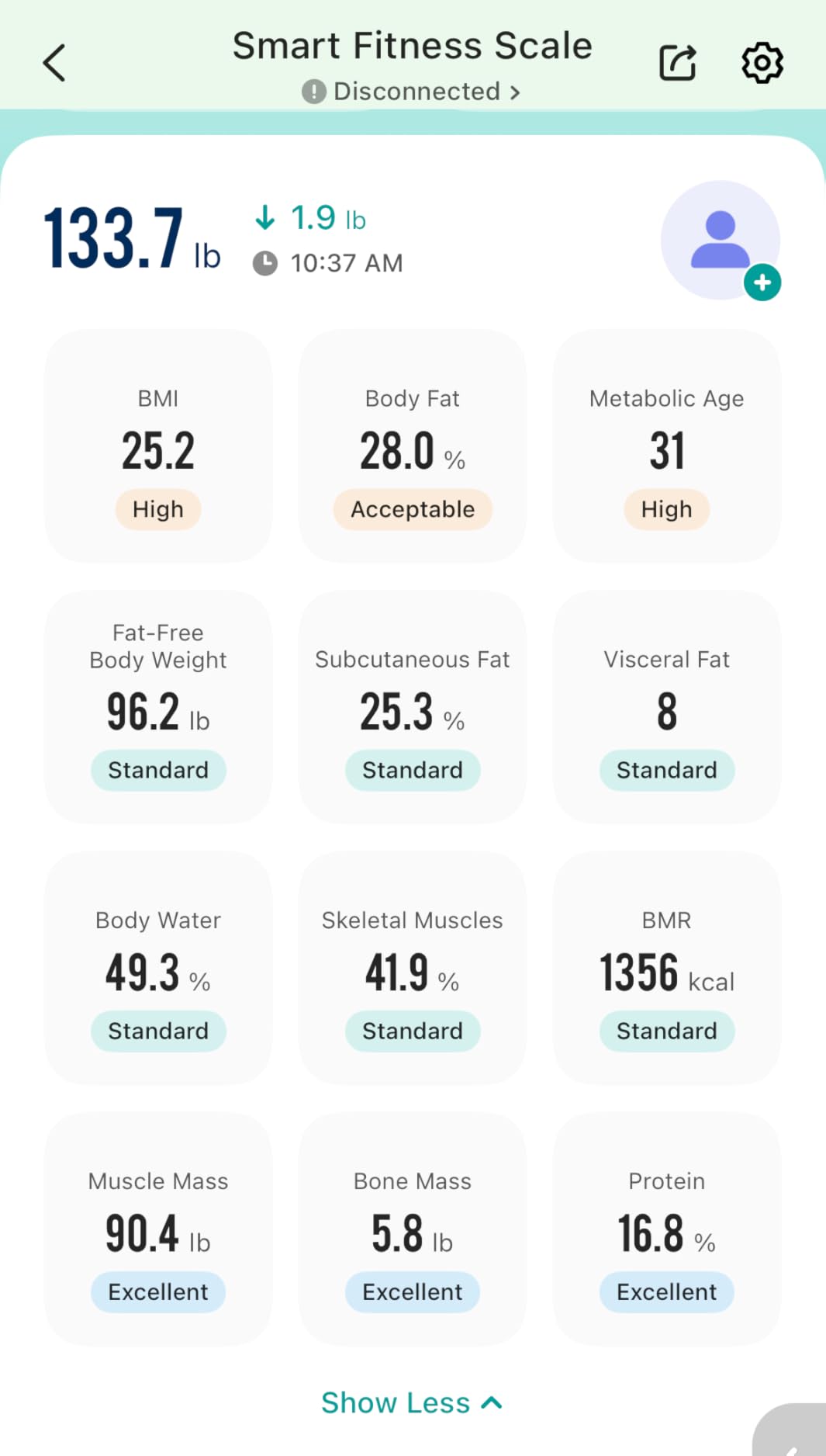 Etekcity Upgraded Smart Scale for Body Weight, FSA&HSA Eligible, Bathroom Digital Scale with BMI, Body Fat, Muscle Mass, 13 Metrics with a Large Display, Support Offline Mode and Apps Connection customer photo 2